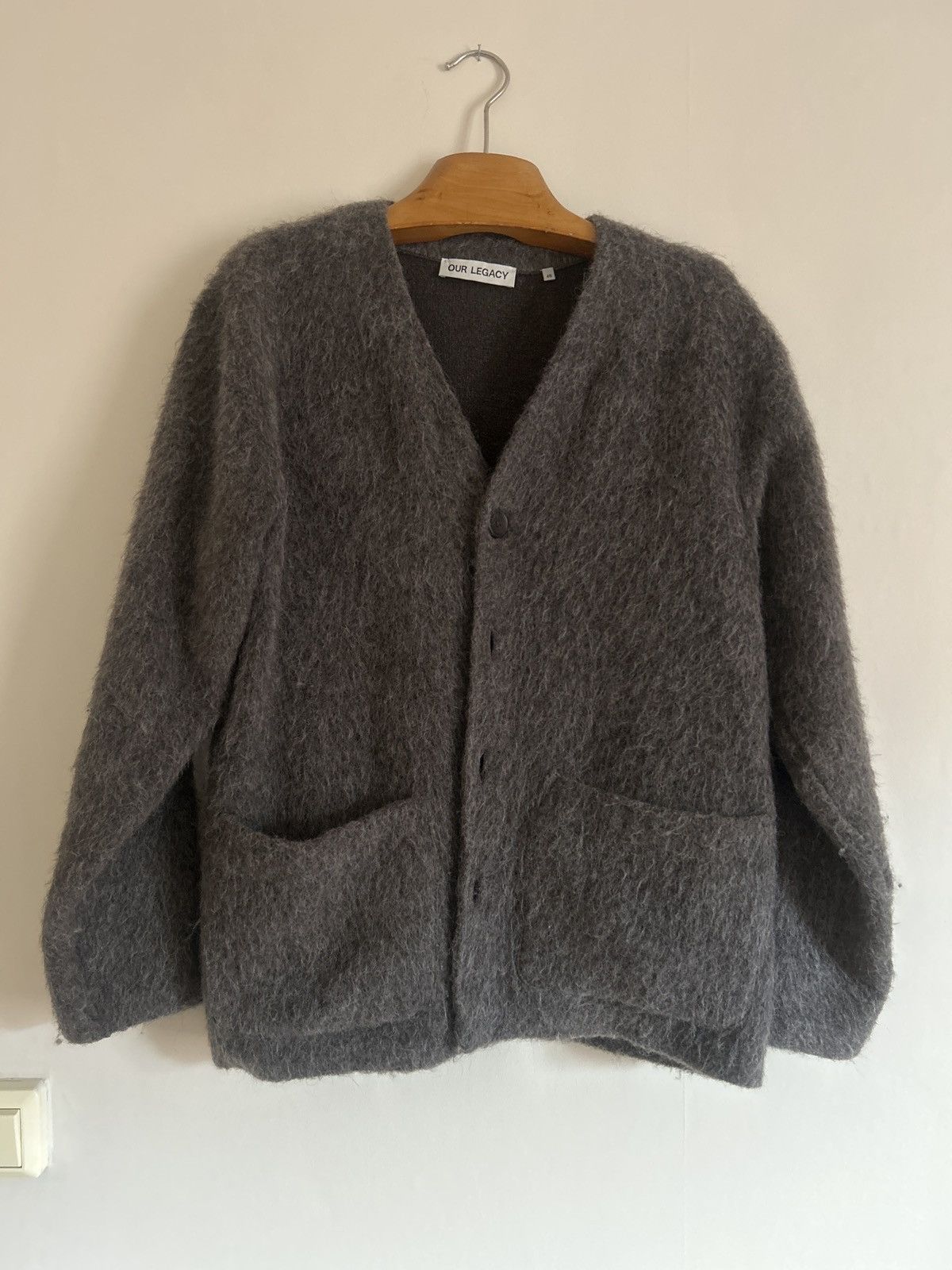 Our Legacy Our Legacy Mole Grey Mohair Cardigan | Grailed