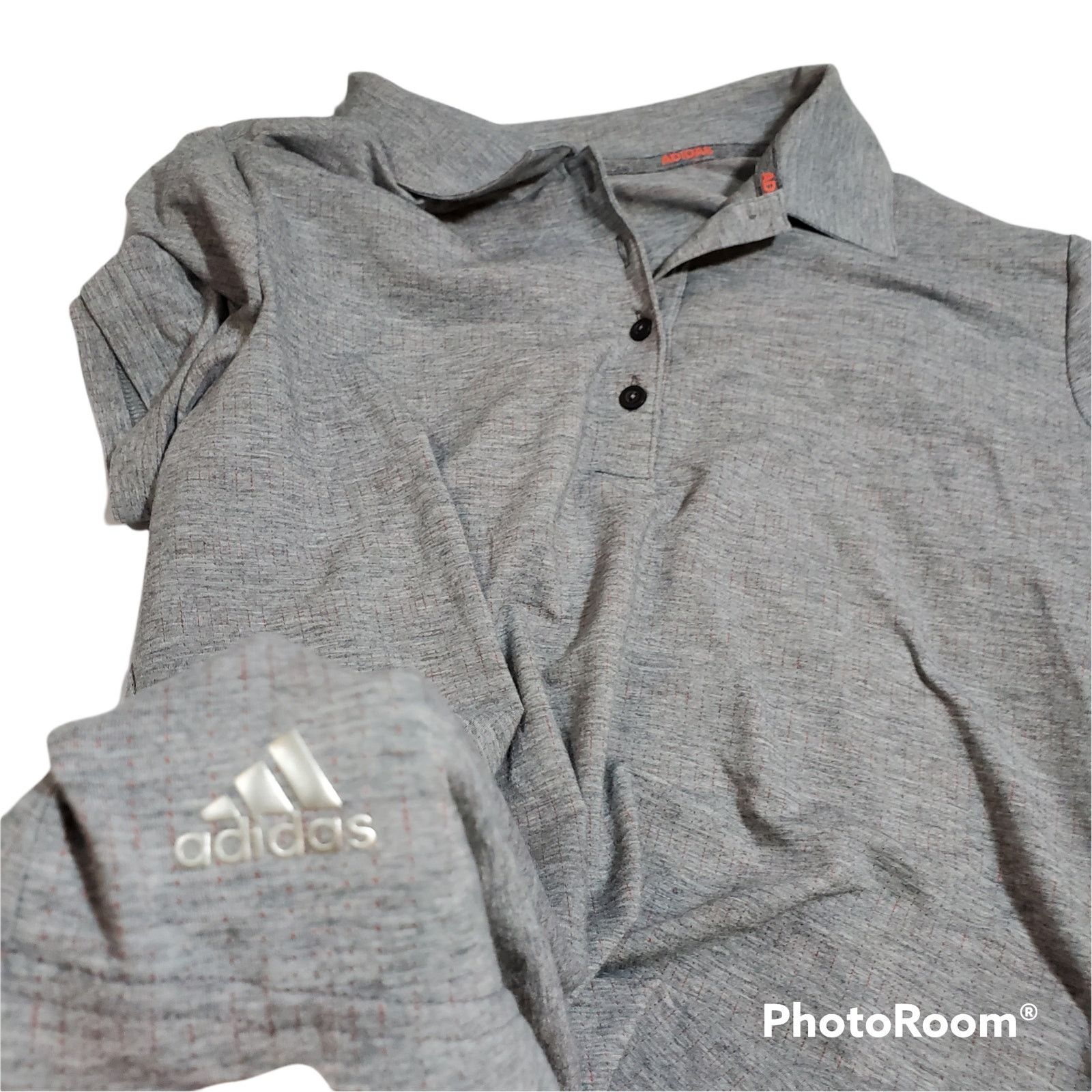 Adidas Adidas | Grey w/Pattern Short Sleeve Golf Shirt | Medium Size M / US 6-8 / IT 42-44 - 4 Thumbnail