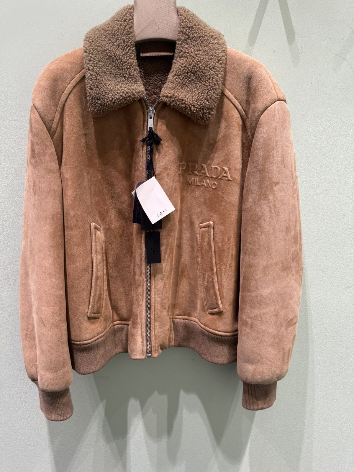 Prada o1la1rc1a0925 Shearling Jacket in Camel Size US L / EU 52-54 / 3 - 6 Thumbnail