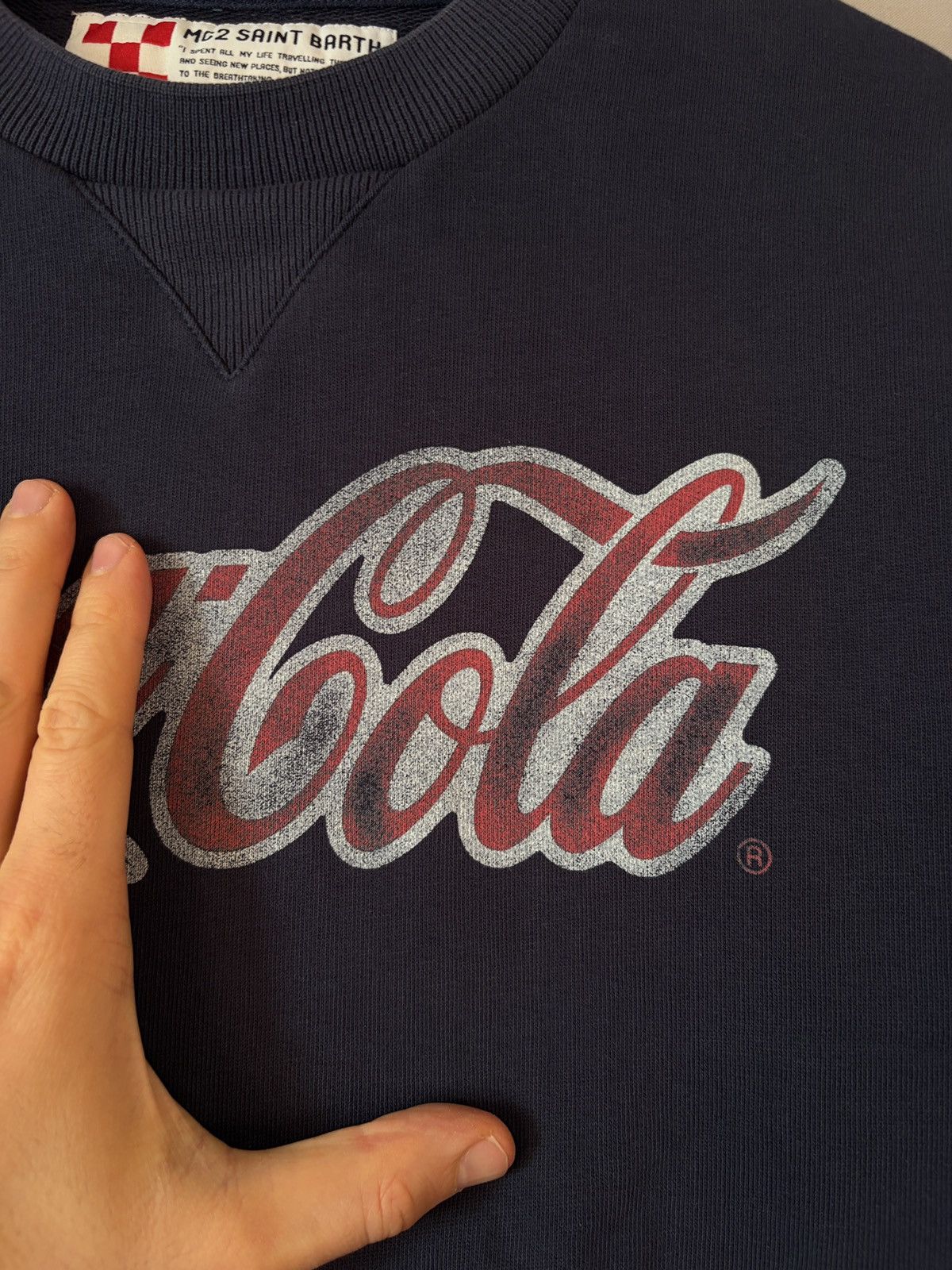 MC2 Saint Barth MC2 Saint Barth Coca Cola Navy Sweatshirt Size US L / EU 52-54 / 3 - 7 Thumbnail