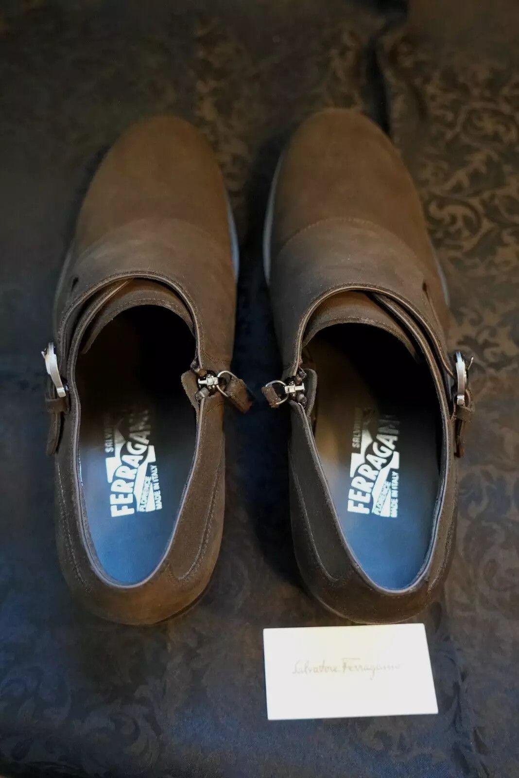 Salvatore Ferragamo Savona Buck Suede Monk Strap Shoe, unworn Size US 9.5 / EU 42-43 - 4 Thumbnail