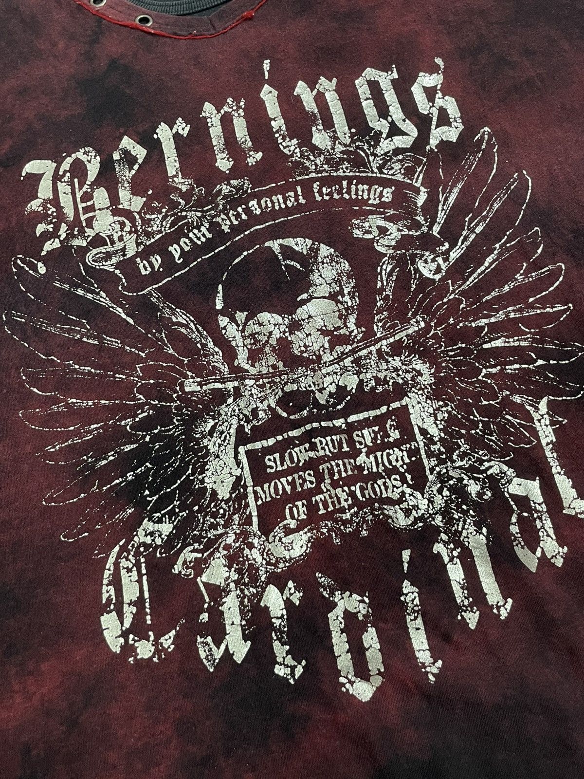 Affliction Bernings Sho Affliction Layer Y2K Gothic Bleach Effect Tee Size US L / EU 52-54 / 3 - 9 Thumbnail