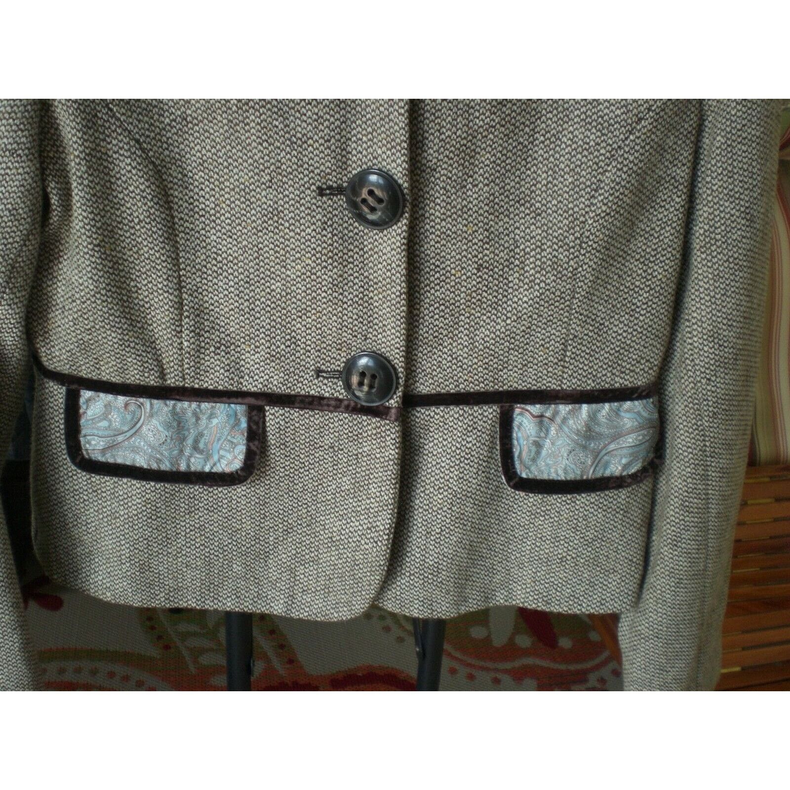 Anthropologie Maestro Anthropologie Tweed Women's Blazer Jacket MEDIUM Size M / US 6-8 / IT 42-44 - 2 Thumbnail