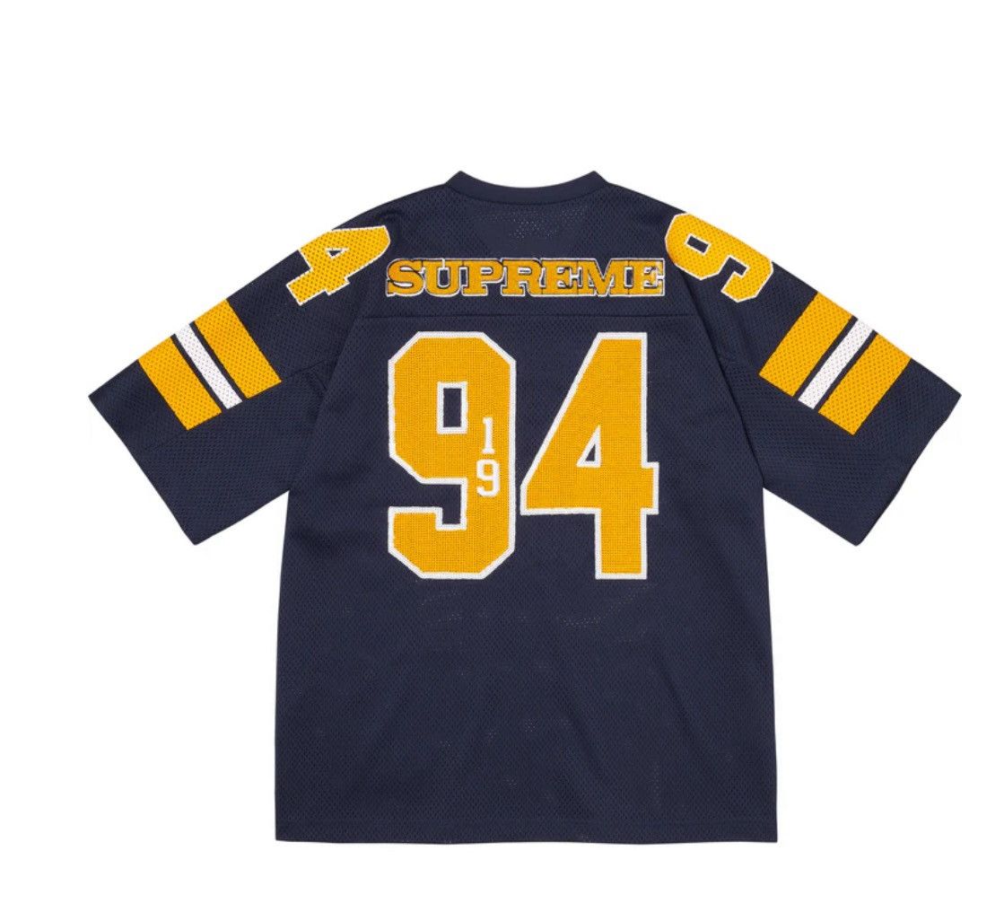 Supreme Supreme Sequin Football Jersey Navy Size US L / EU 52-54 / 3 - 2 Thumbnail