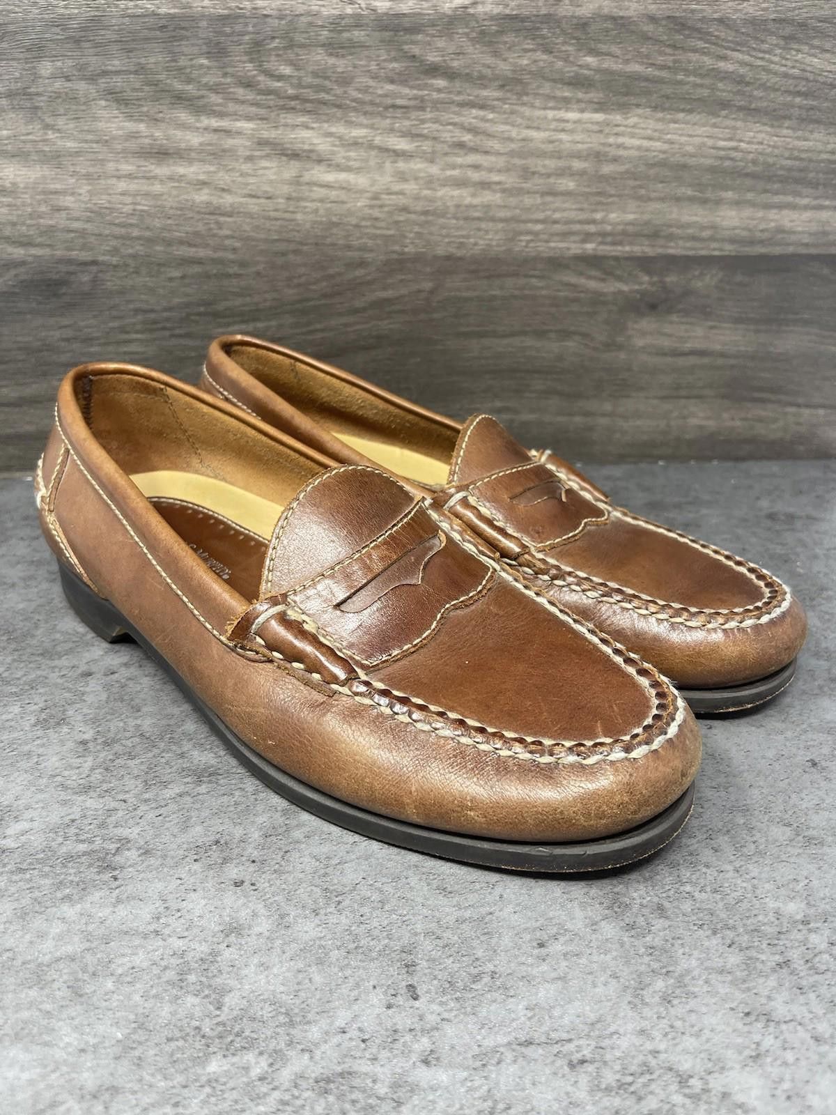 Johnston & Murphy Johnston Murphy Shoes Mens Size 10.5 Brown Leather loafers Size US 10.5 / EU 43-44 - 4 Thumbnail