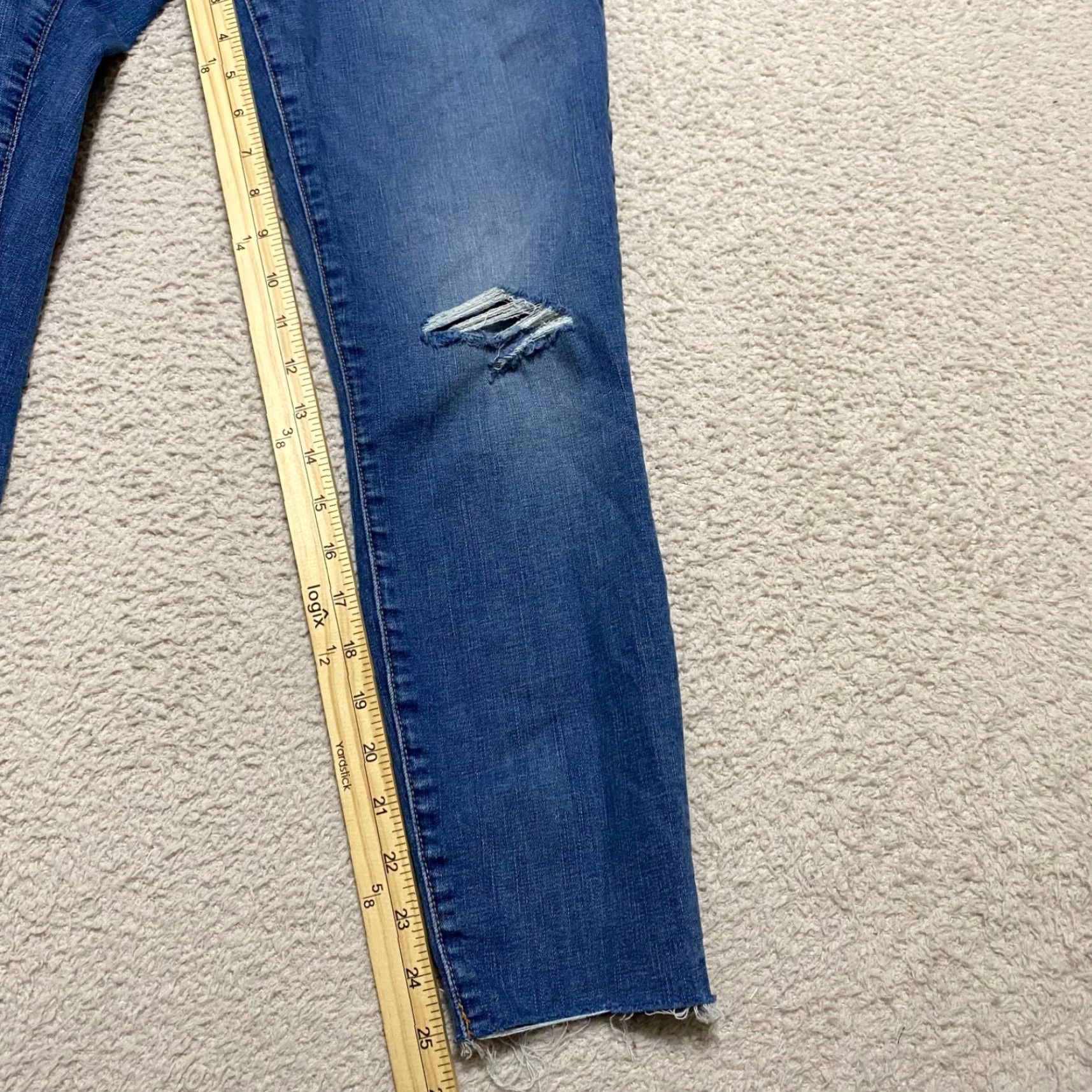 Lucky Brand Lucky Brand Jeans Womens 26x25 Low Rise Lolita Skinny Crop Dark Blue Denim 5-Pocket Regular Womens Boys Girls Mens Size 26" / US 2 / IT 38 - 3 Thumbnail
