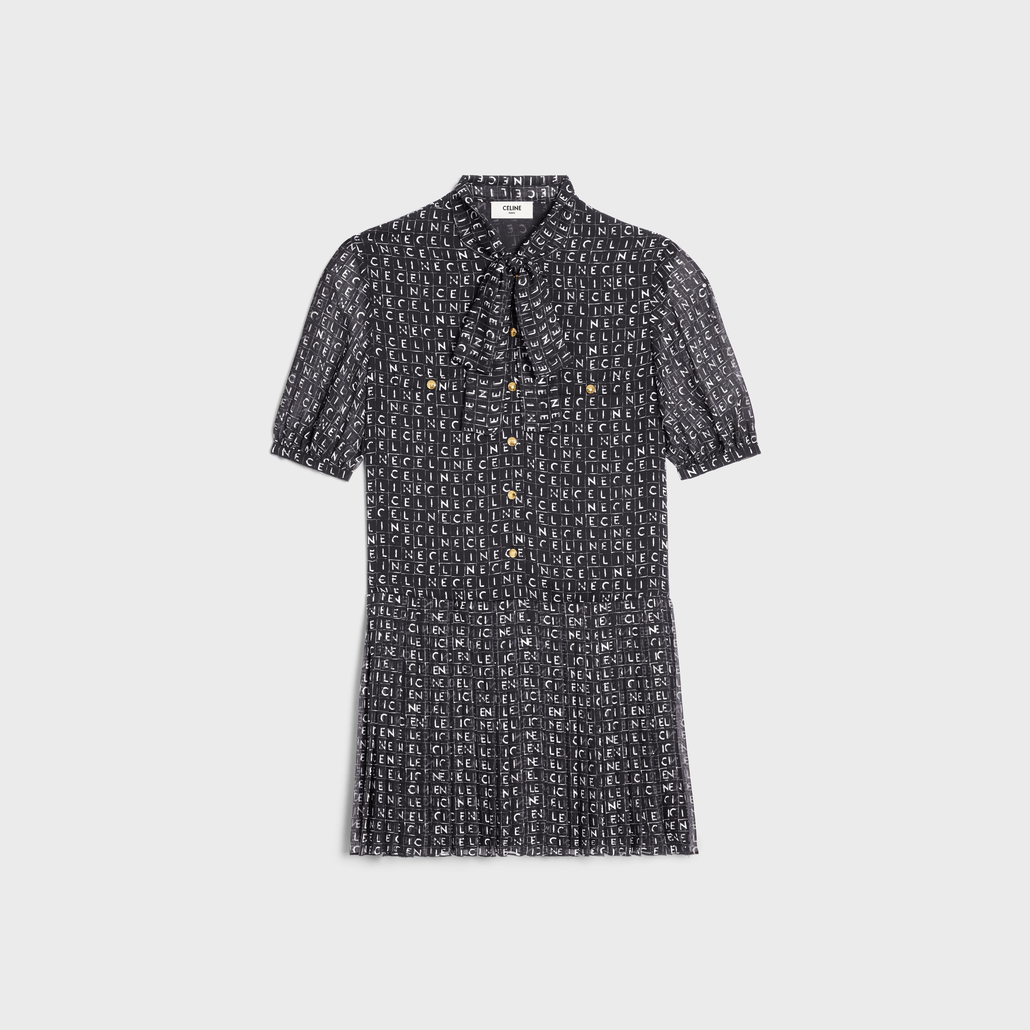 Celine lavallière mini dress in silk georgette Size S / US 4 / IT 40 - 1 Thumbnail