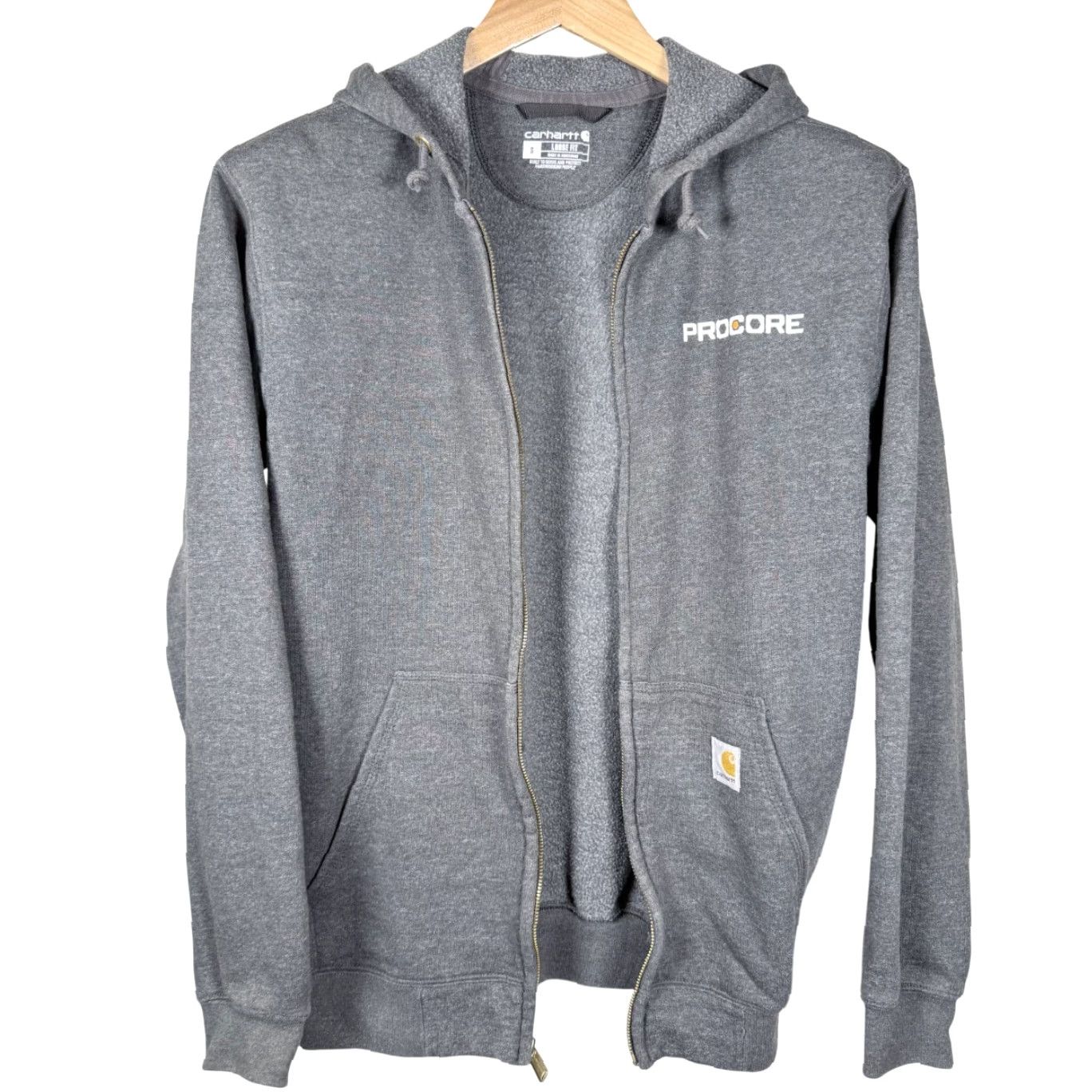 Carhartt Carhartt Sweatshirt Gray Mens Small K122 Loose Fit Midweight Full Zip Hooded Sweatshirt Gray Mens - Small Size US S / EU 44-46 / 1 - 3 Thumbnail