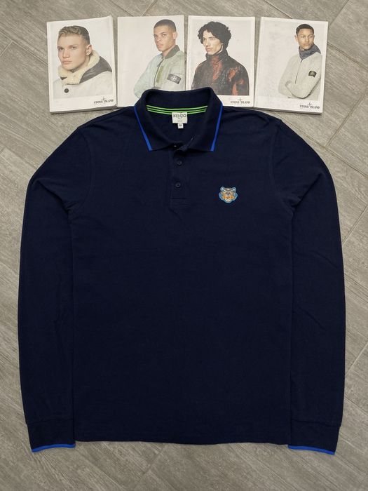 Kenzo polo shirt long hot sale sleeve