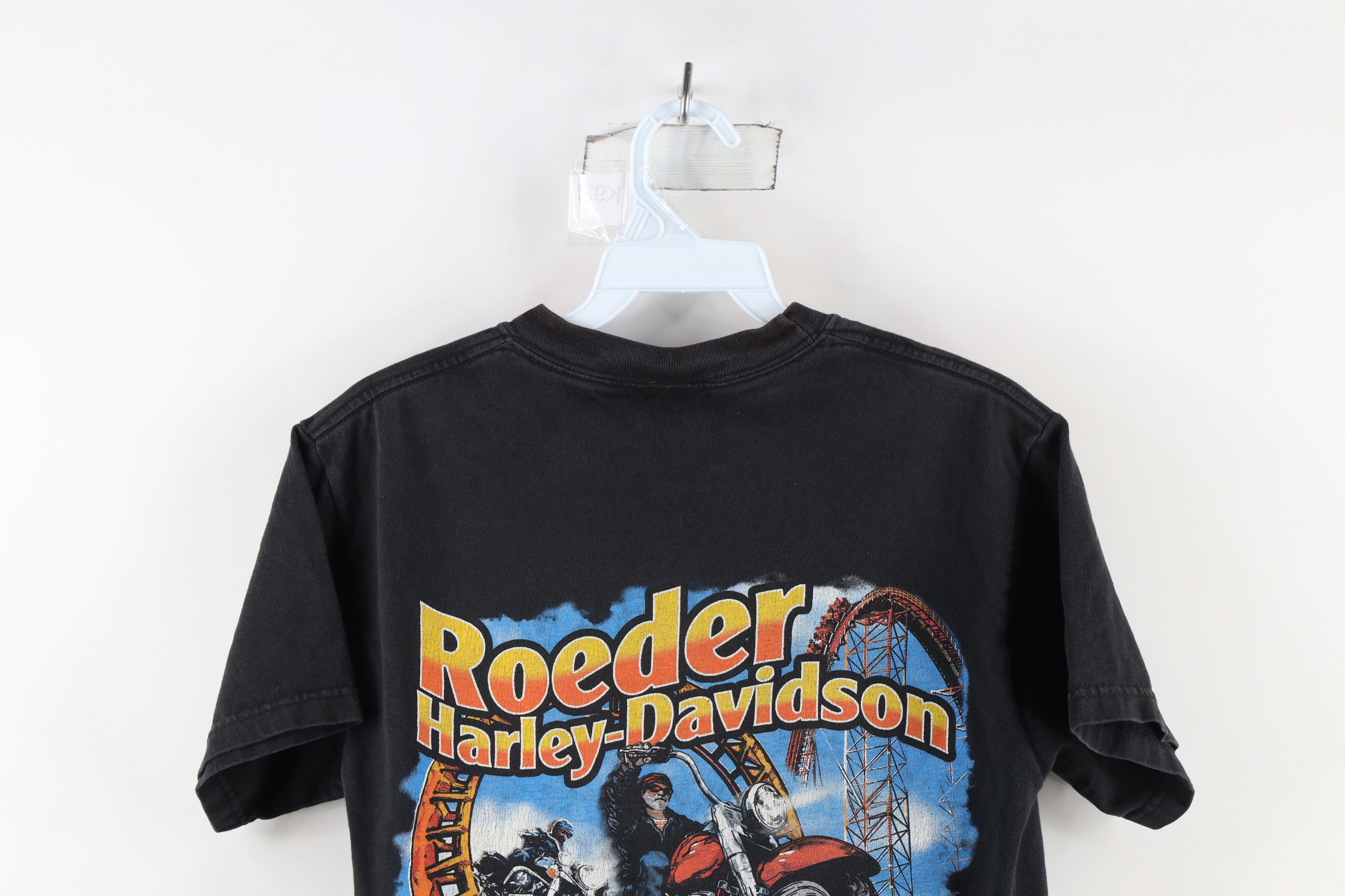 Harley Davidson × Vintage Vintage Y2K Harley Davidson Cedar Point T-Shirt Black USA Size US S / EU 44-46 / 1 - 10 Thumbnail