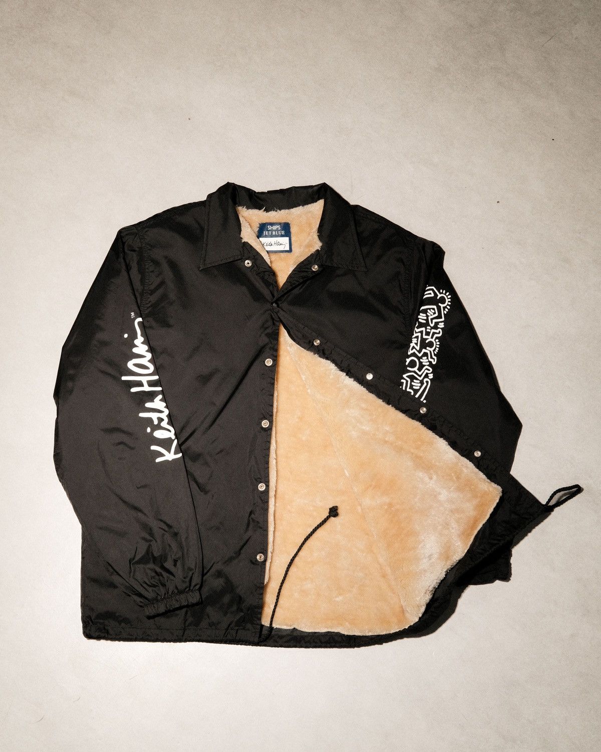 Keith Haring X Ships Jet Blue Coach Jacket