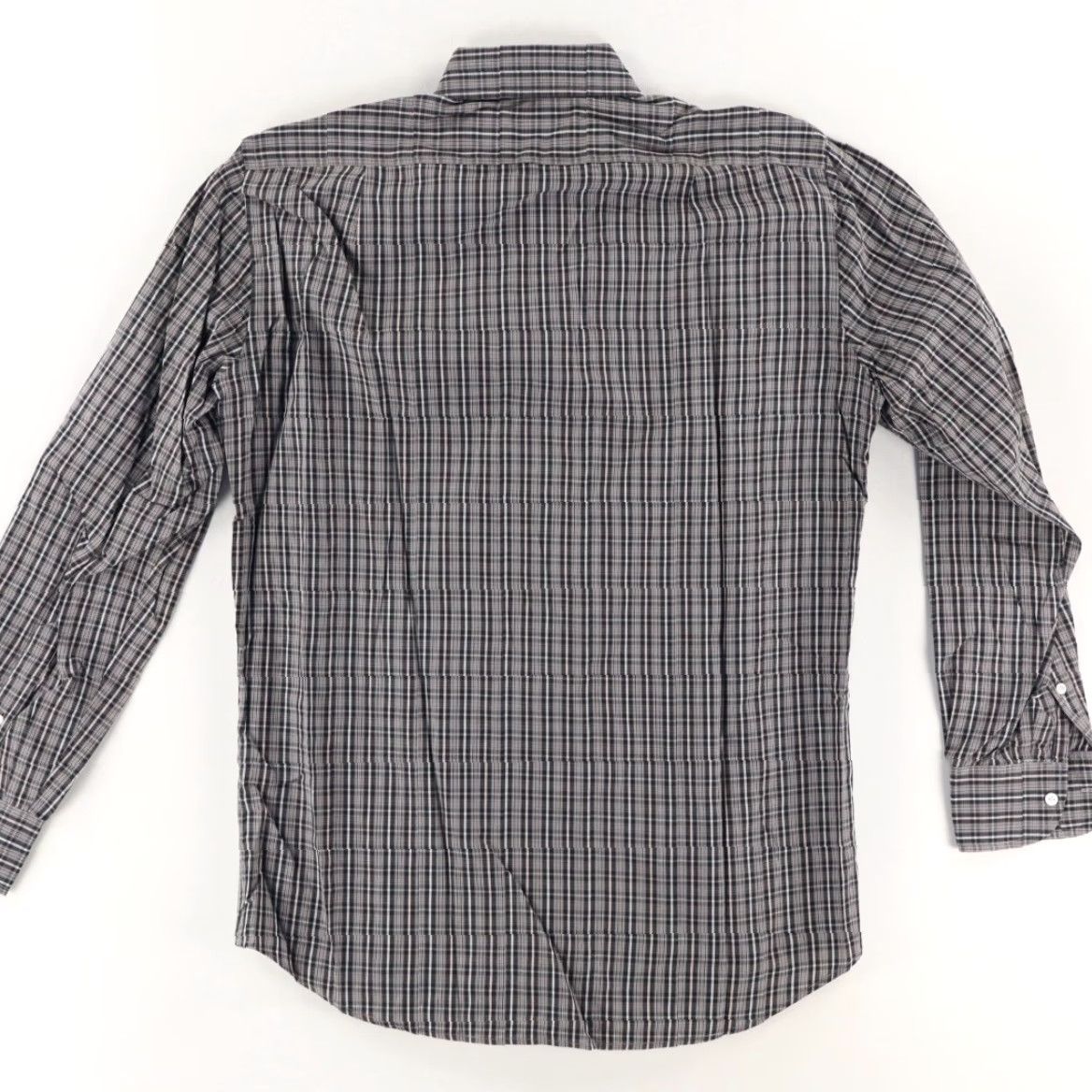 Vintage Luciano Barbera Poplin Cotton Plaid Button Down Shirt Black M Mens Size US M / EU 48-50 / 2 - 4 Thumbnail
