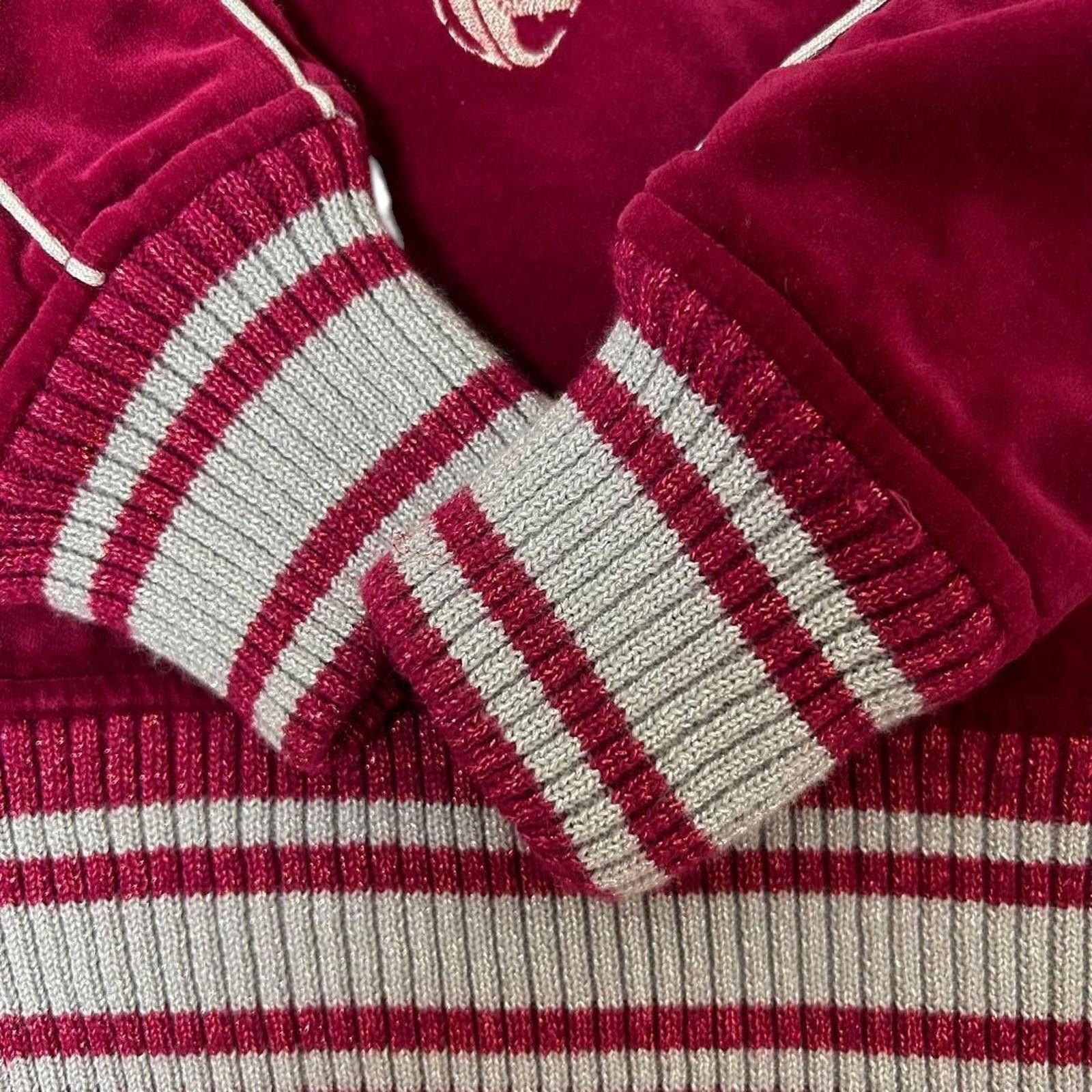 Hysteric Glamour Hysteric Glamour - S Burgundy Velour Track Jacket Size S / US 4 / IT 40 - 5 Thumbnail