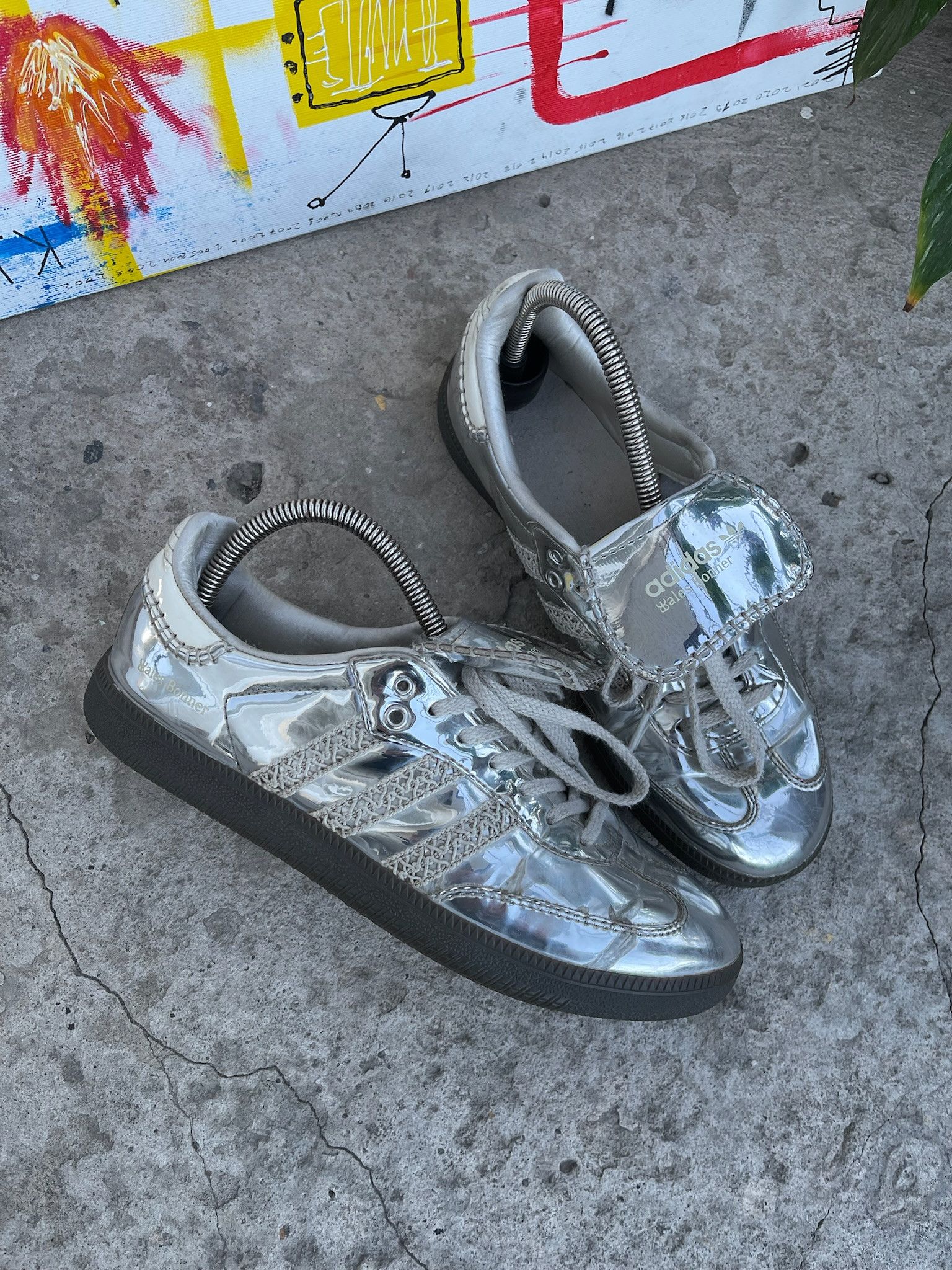 Adidas × Wales Bonner Adidas Wales Bonner Samba Silver Size US 8.5 / IT 38.5 - 6 Thumbnail