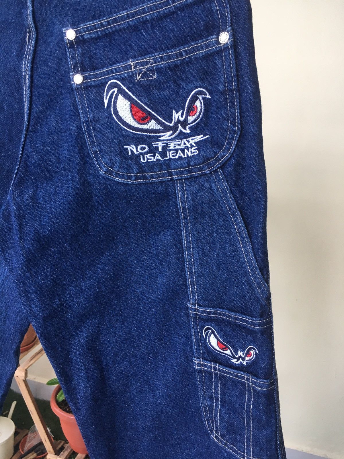 No Fear No Fear Worker Denim Embroidered Size US 28 / EU 44 - 3 Thumbnail