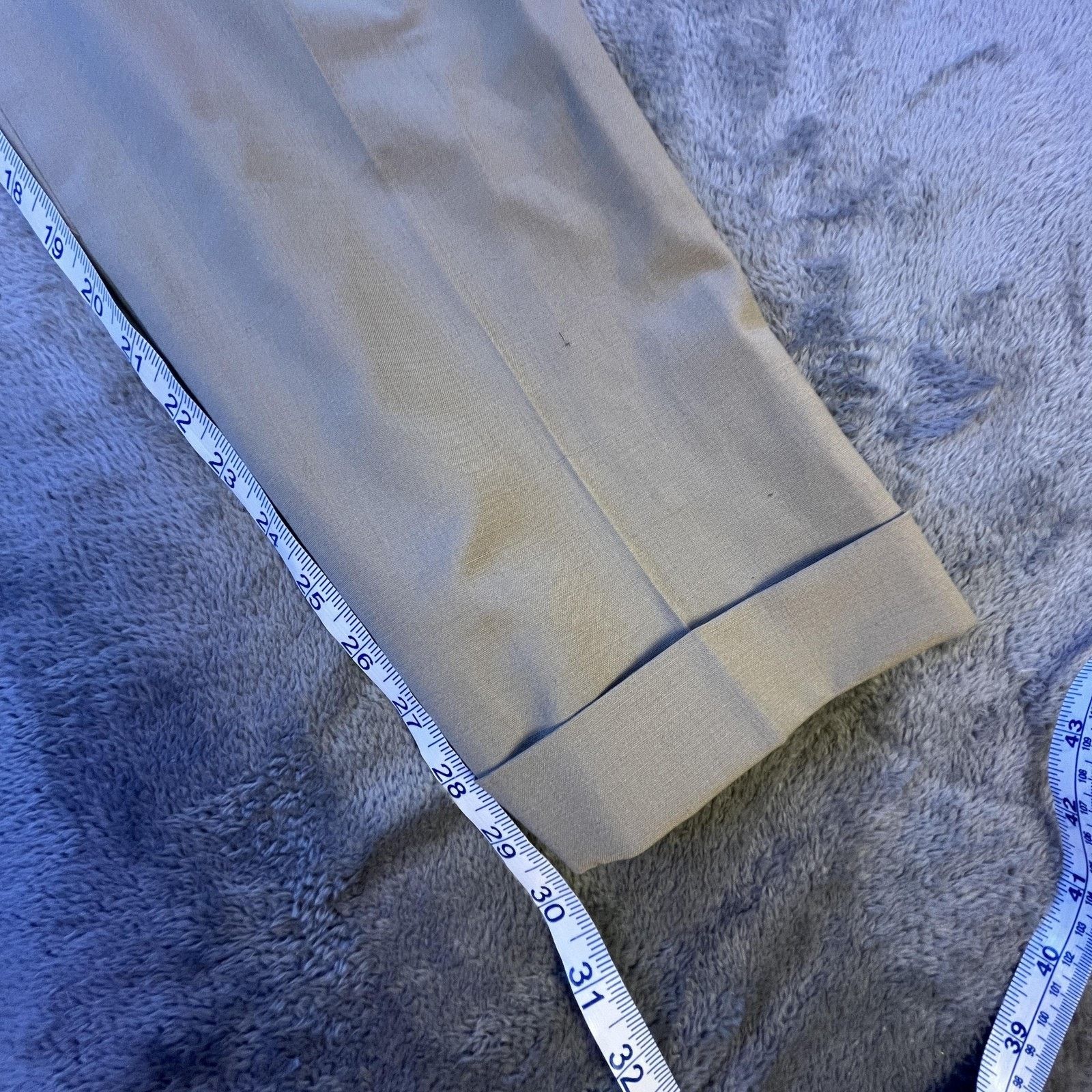 Lauren Ralph Lauren Ralph Lauren Mens Pants Trousers 38x30 Khaki Pleated Wool Size 38R - 6 Thumbnail
