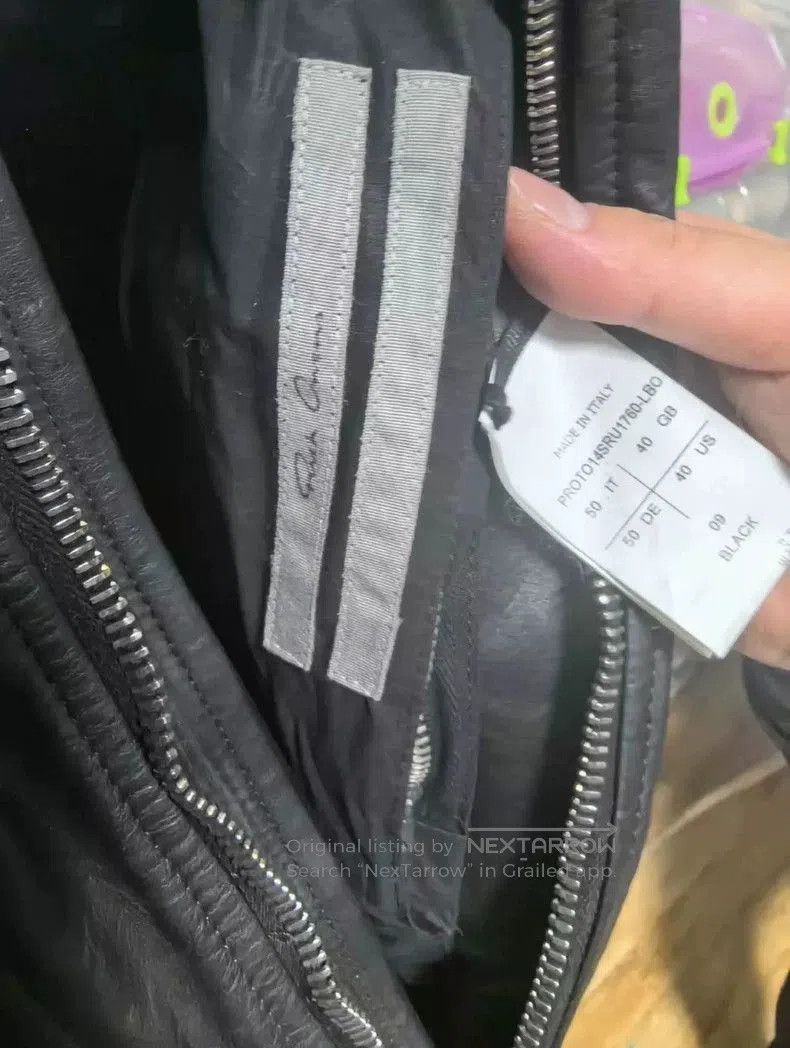 Rick Owens Rick Owens Leather Pilot Jacket with Hood- Size US L / EU 52-54 / 3 - 7 Thumbnail