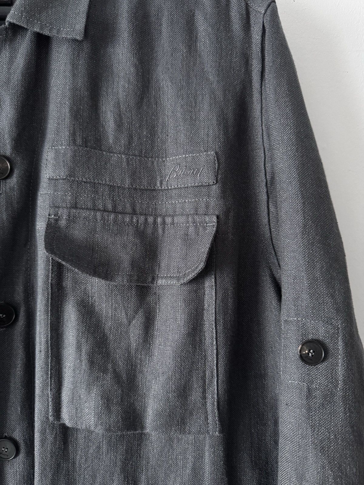 Brioni 🔥🔥 2700$ Brioni Linen And Silk Safary Jacket Size US XL / EU 56 / 4 - 3 Thumbnail