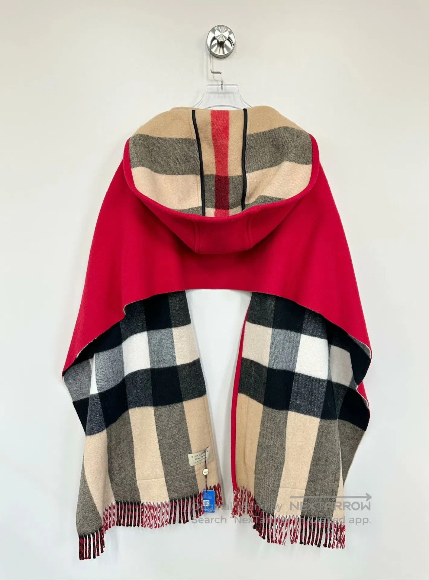 Burberry Burberry size F Red classic double-sided checkered woolen Size S / US 4 / IT 40 - 2 Thumbnail