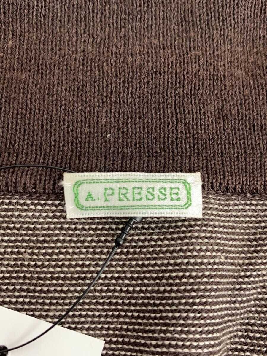 A.PRESSE Brown Cotton Striped Polo Shirt Size US L / EU 52-54 / 3 - 3 Thumbnail