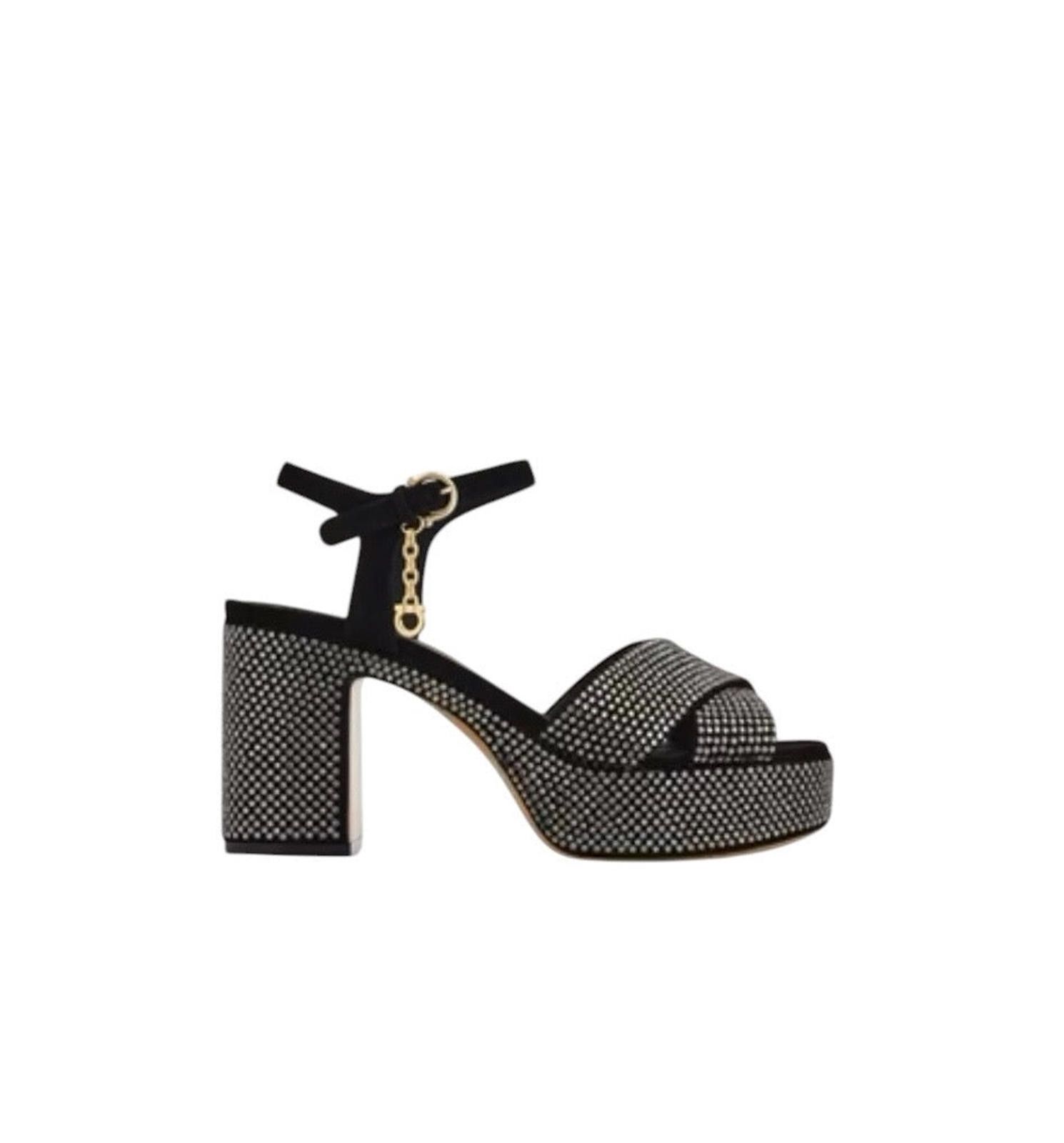 Salvatore Ferragamo Ferragamo Crystal Platform Sandal Size US 7.5 / IT 37.5 - 1 Thumbnail