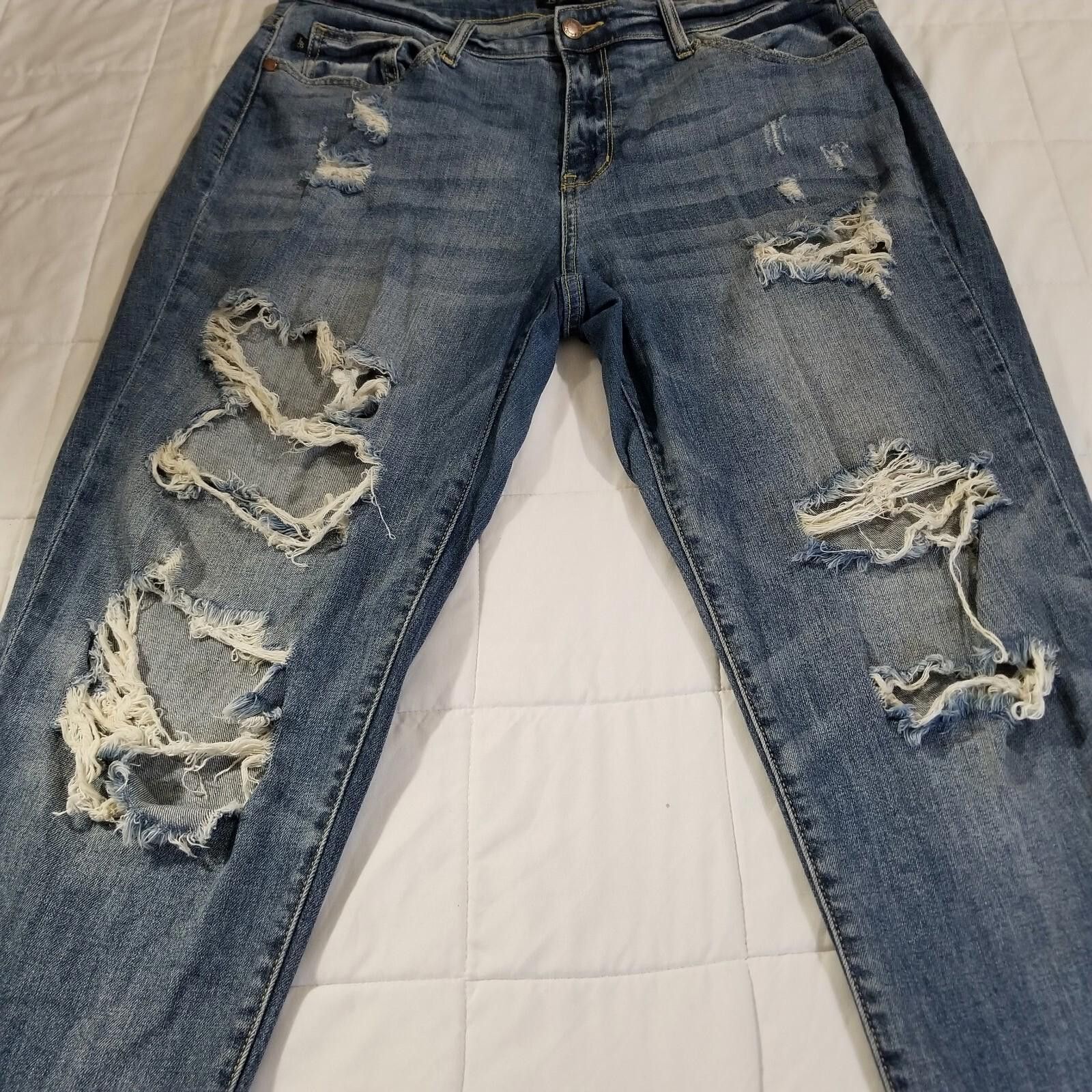 Other Judy Blue Jeans Paint Splatter Boyfriend Fit 15/32 Midrise Size 32" / US 10 / IT 46 - 8 Thumbnail