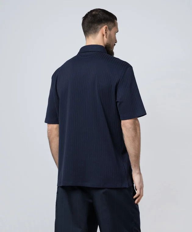 Brunello Cucinelli o1y0526 Polo Shirt in Navy Blue Size US S / EU 44-46 / 1 - 4 Thumbnail