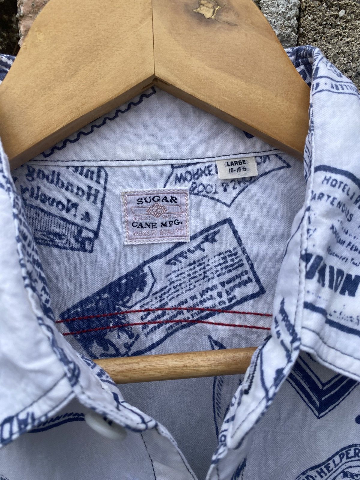 Sugar Cane Sugar Cane Long Sleeve Shirt – Allover Union Label Print Size US L / EU 52-54 / 3 - 5 Thumbnail