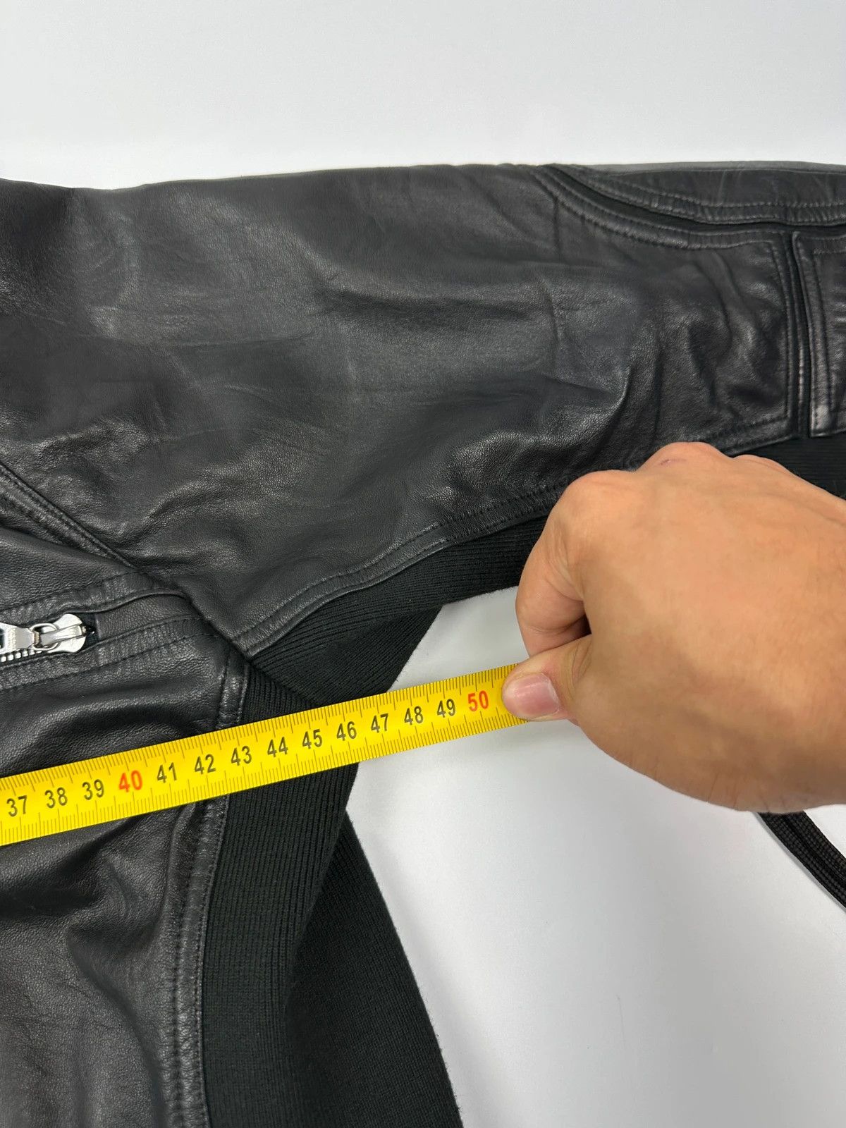 Prada Prada Sport FW2002 Black Leather & Cotton Motor Panel Jacket Size US M / EU 48-50 / 2 - 15 Thumbnail