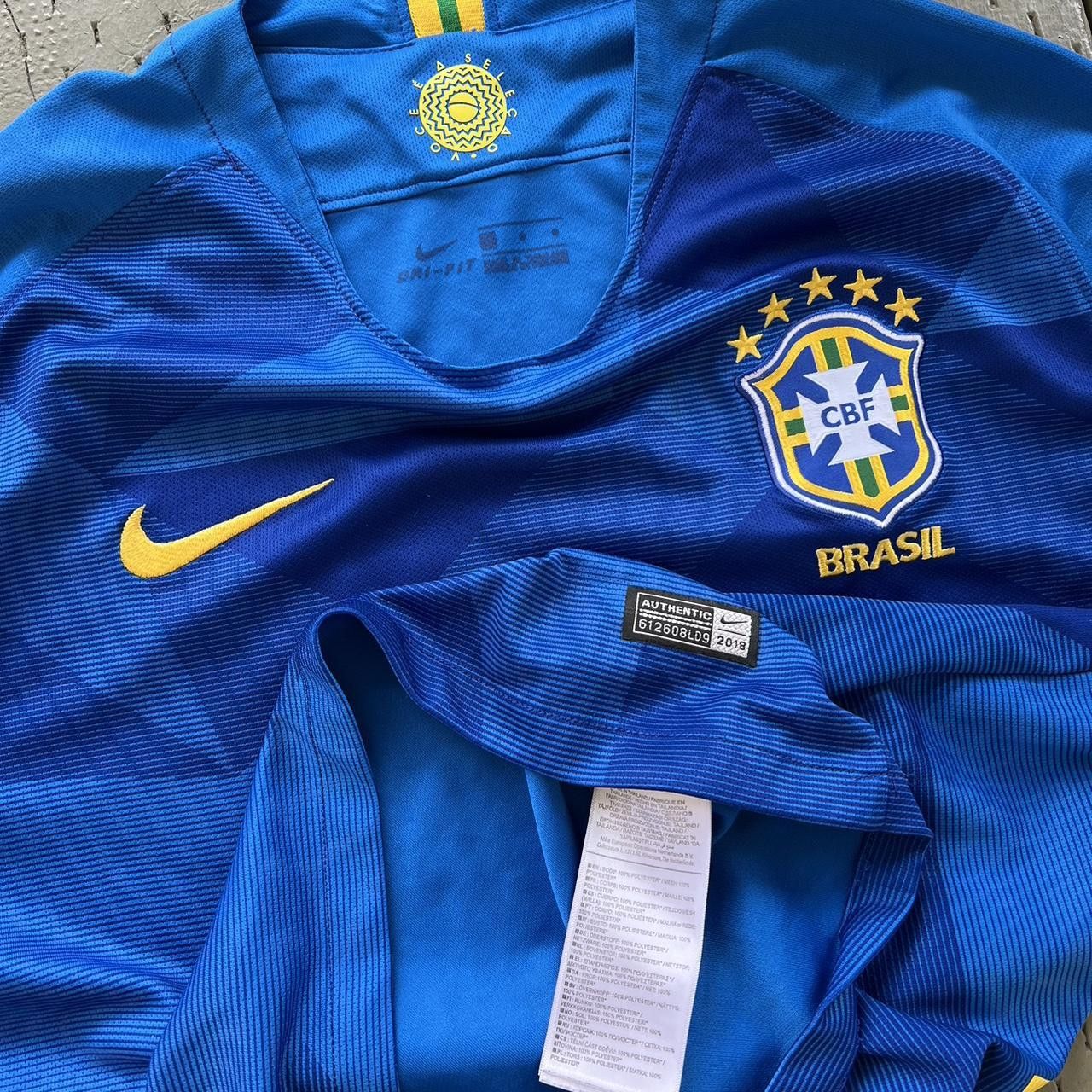 Nike × Vintage Vintage Nike Brazil soccer jersey Size US L / EU 52-54 / 3 - 6 Thumbnail