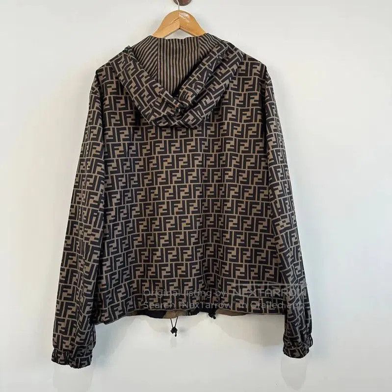Fendi Fendi Beige Logo Print Hooded Jacket . Size US L / EU 52-54 / 3 - 2 Thumbnail