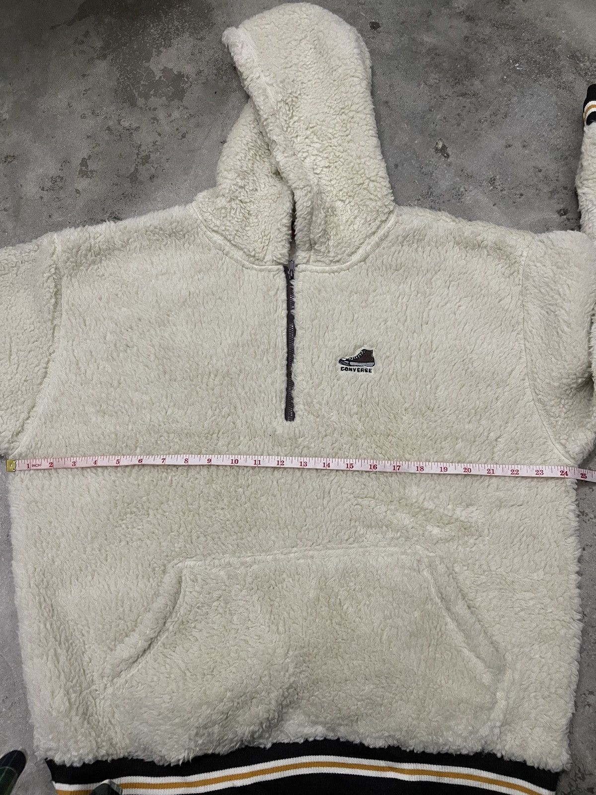 Converse Vtg Converse "Chuck Taylor" Sherpa Fleece Half-Zip Hoodie Size US L / EU 52-54 / 3 - 10 Thumbnail