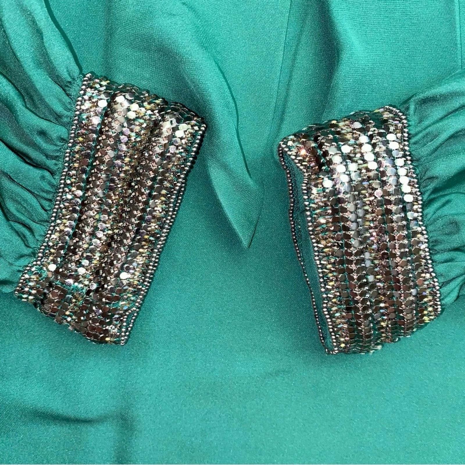 Ramy Brook RAMY BROOK $365 100% Silk Green Tie Neck Blouse XS Size XS / US 0-2 / IT 36-38 - 5 Thumbnail