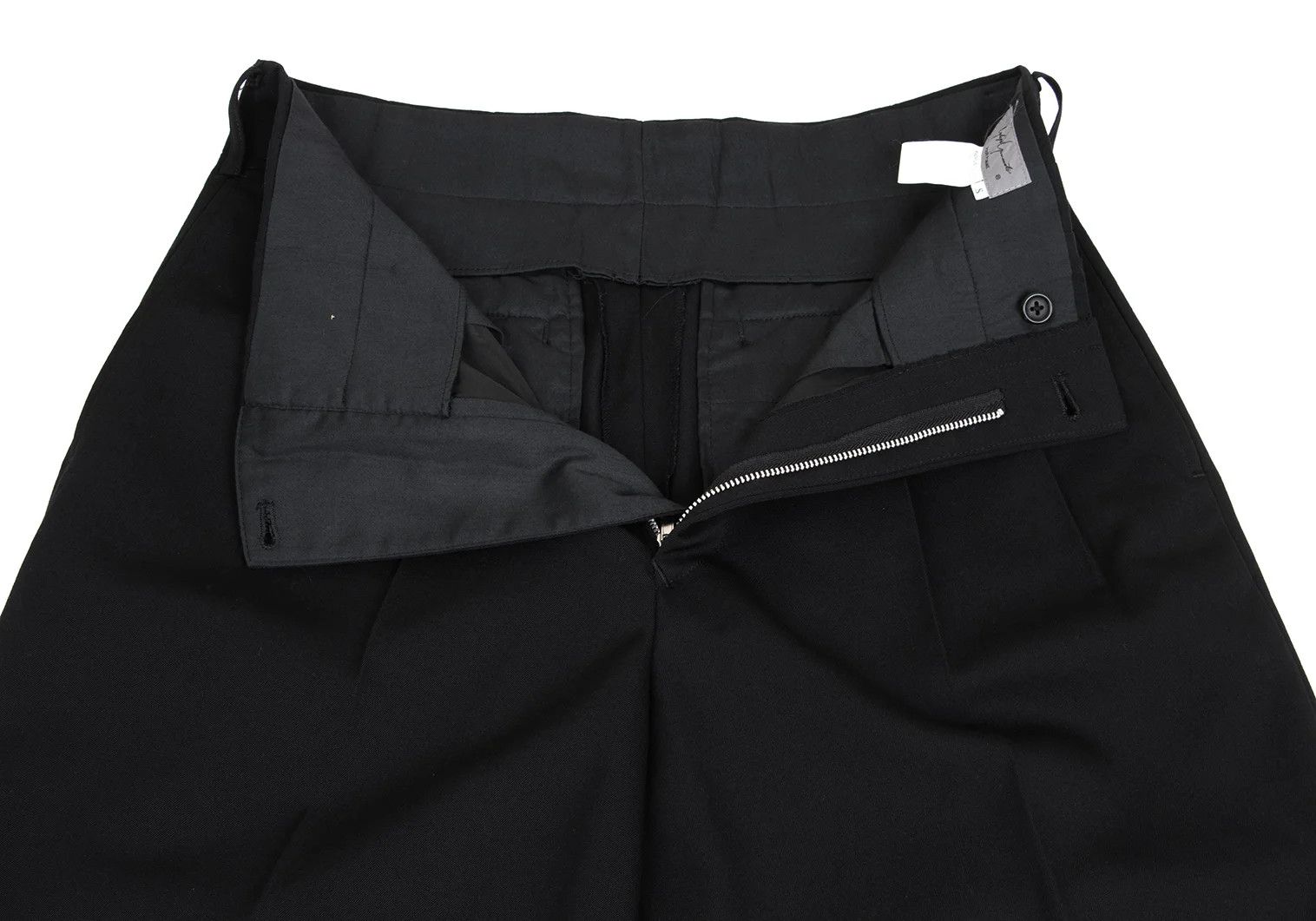 Yohji Yamamoto Yohji Yamamoto Black Wool Gabardine Pants Size US 30 / EU 46 - 6 Thumbnail