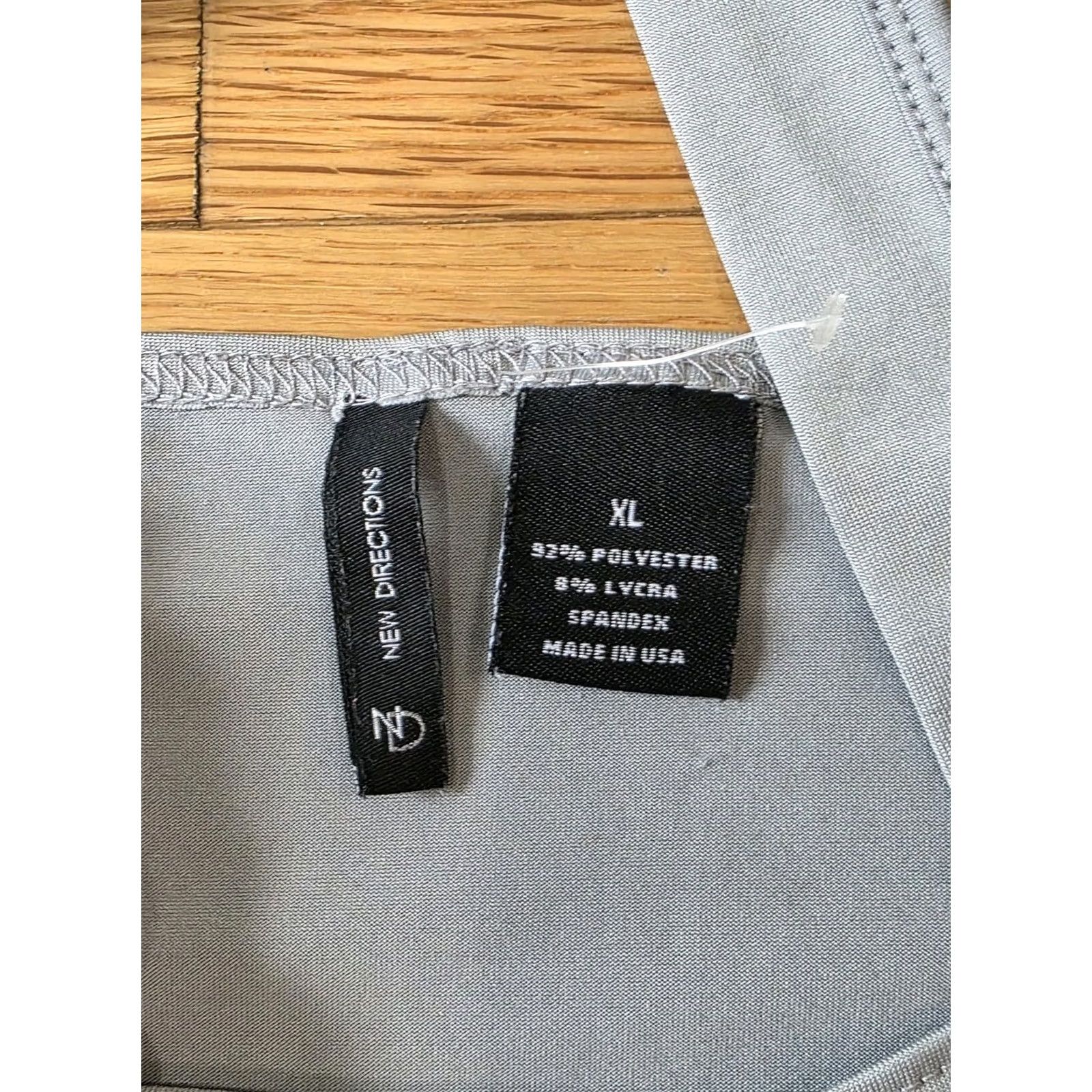 Vintage New Directions Activewear Tank Gray Stretch Women's XL Tank Vest Ruffle Regular Size XX Large? Size ONE SIZE - 6 Thumbnail