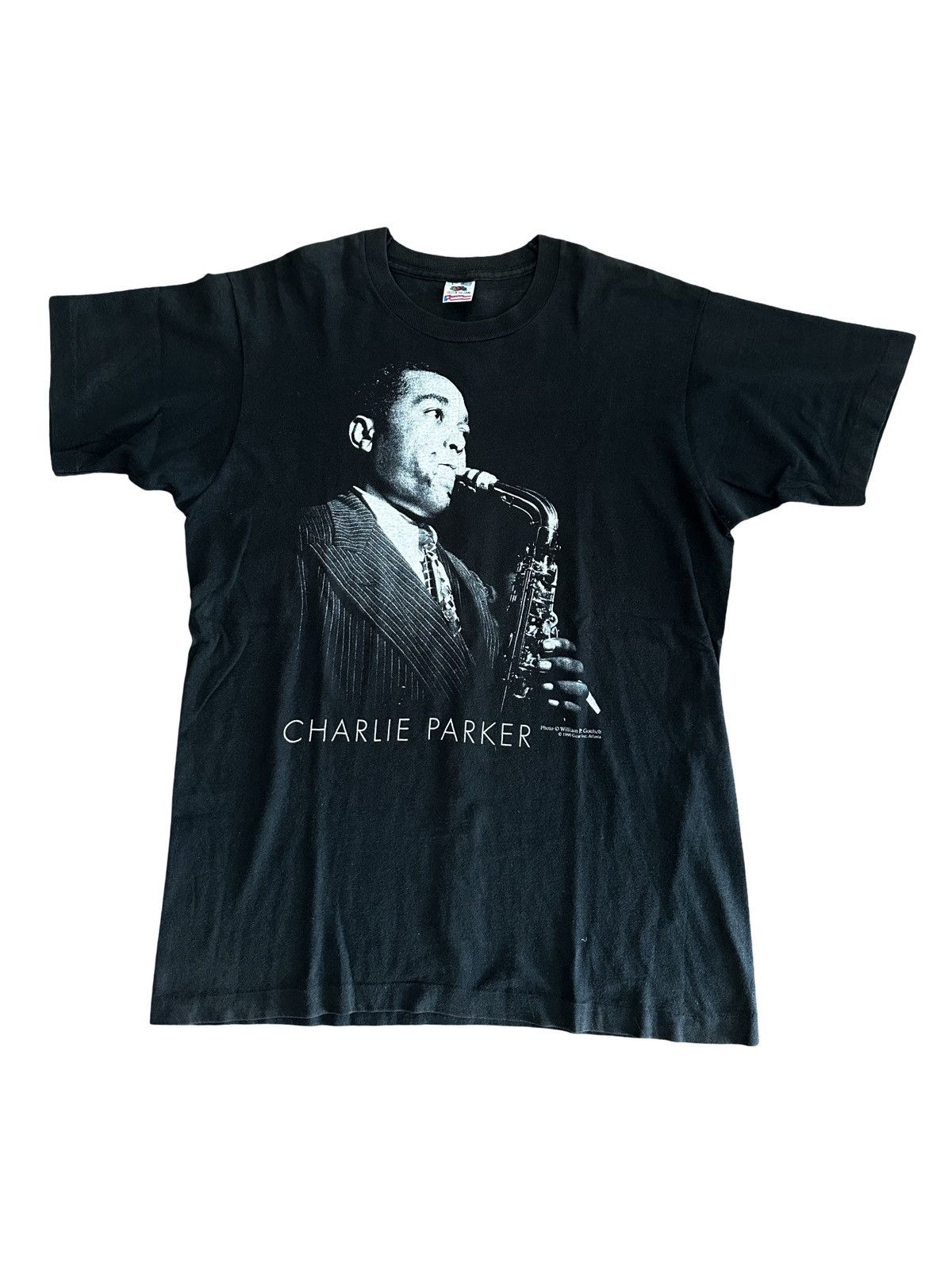 Vintage Charlie Parker Jazz Photo Tee – L USA