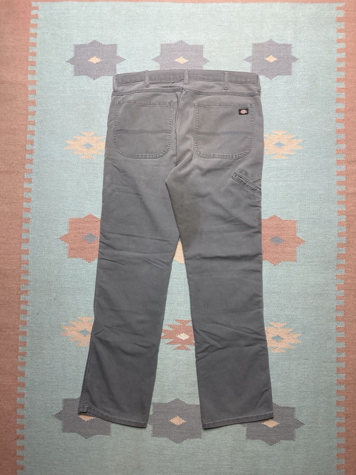 Vintage Dickies canvas carpenter pants double knee gray skater 36x33 Size US 36 / EU 52 - 8 Thumbnail