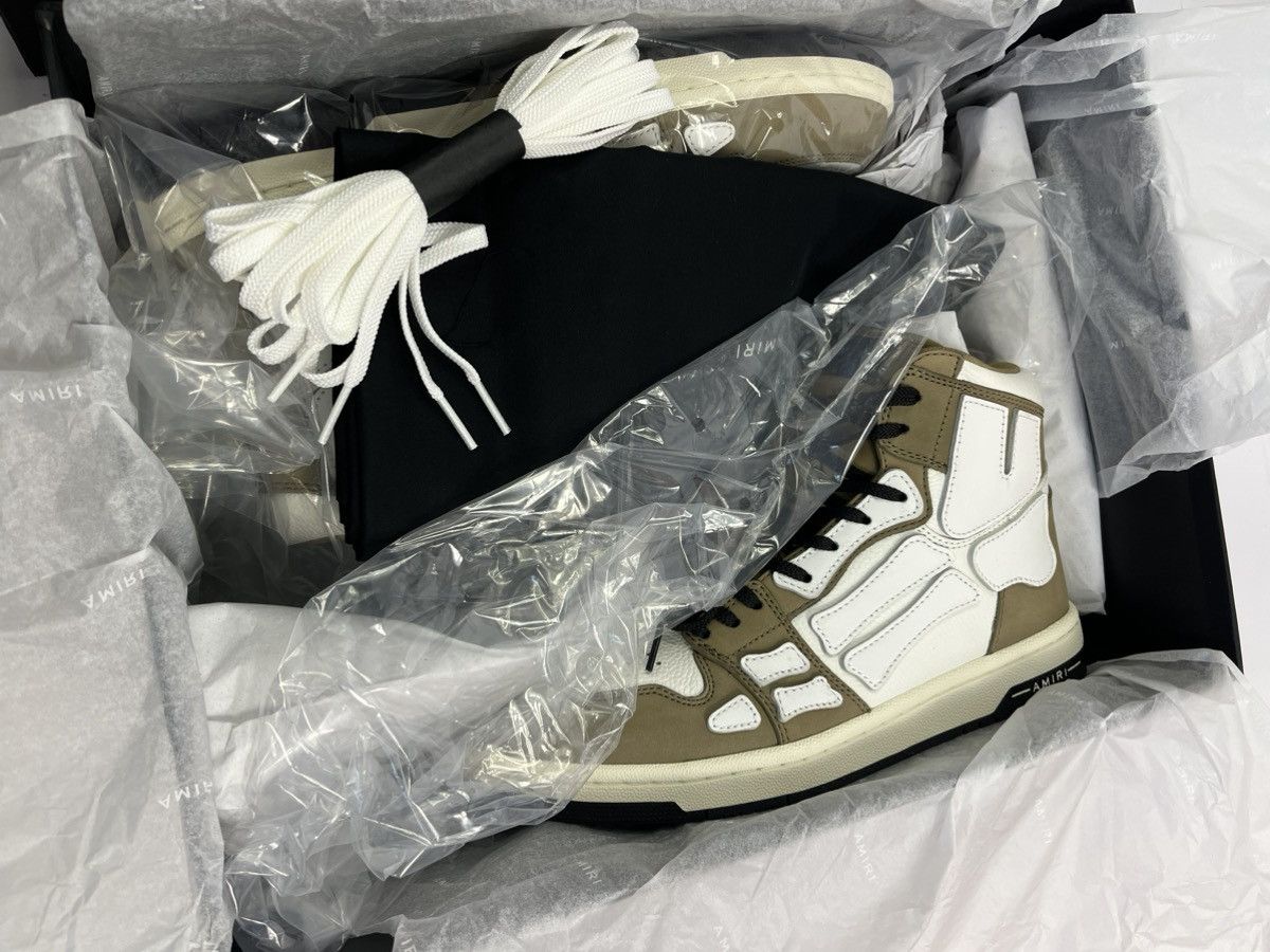 Amiri HIGHT TOP SKELETON BONE SNEAKERS Size US 10 / EU 43 - 5 Thumbnail