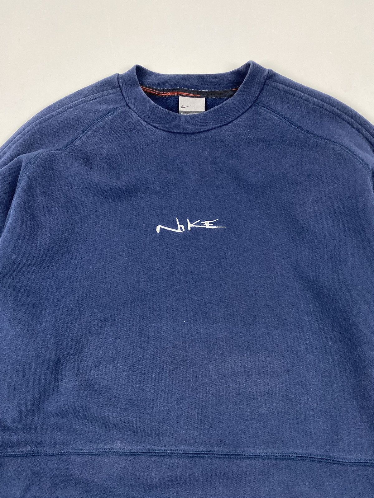 Nike Y2K Vintage Nike Centre Spell Out Kangaroo Pocket Sweatshirt Size US M / EU 48-50 / 2 - 2 Thumbnail