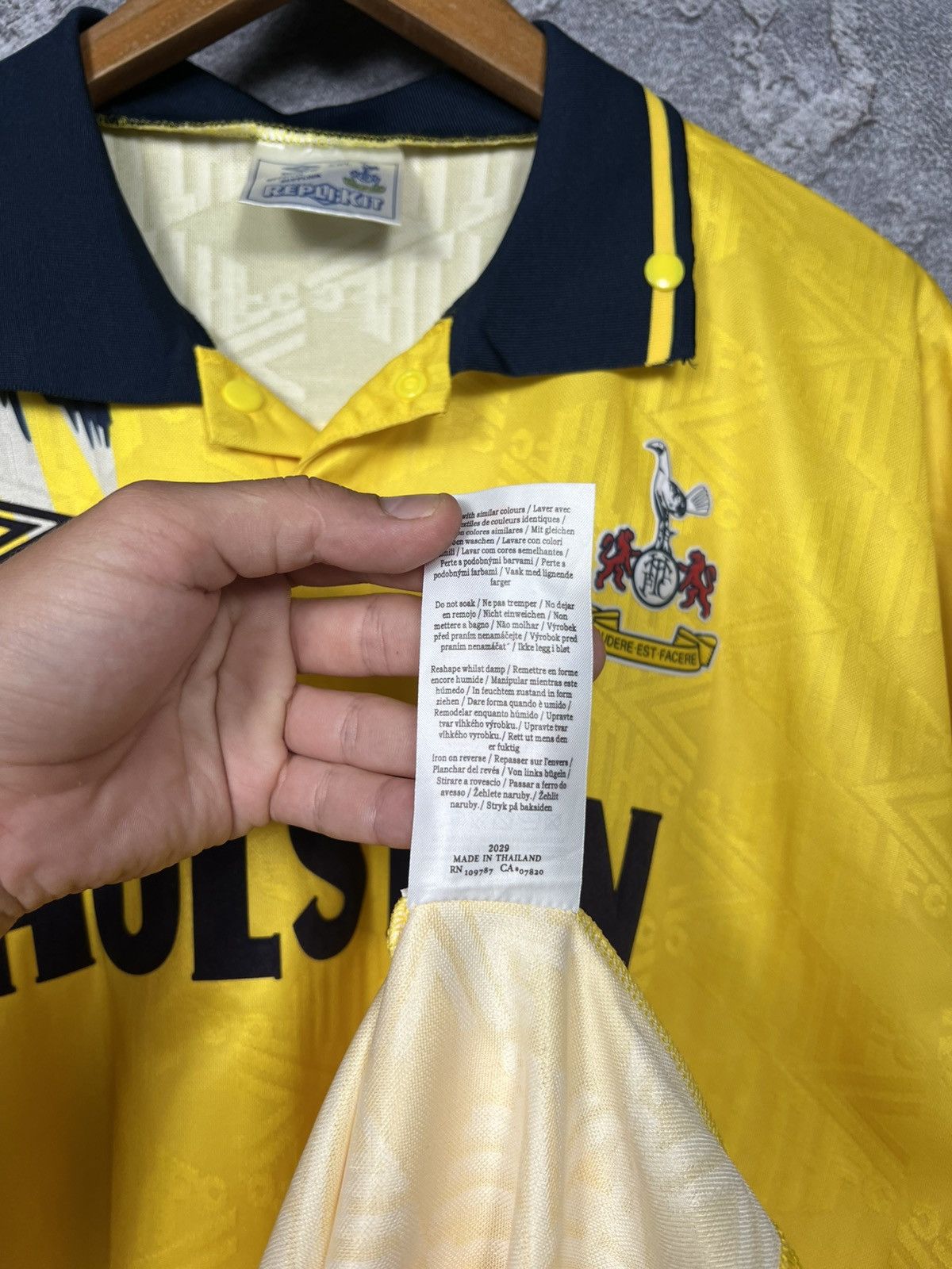 Umbro Tottenham Hotspur 1991/1995 #11 Nayim Away Shirt Jersey Size US XXL / EU 58 / 5 - 11 Thumbnail
