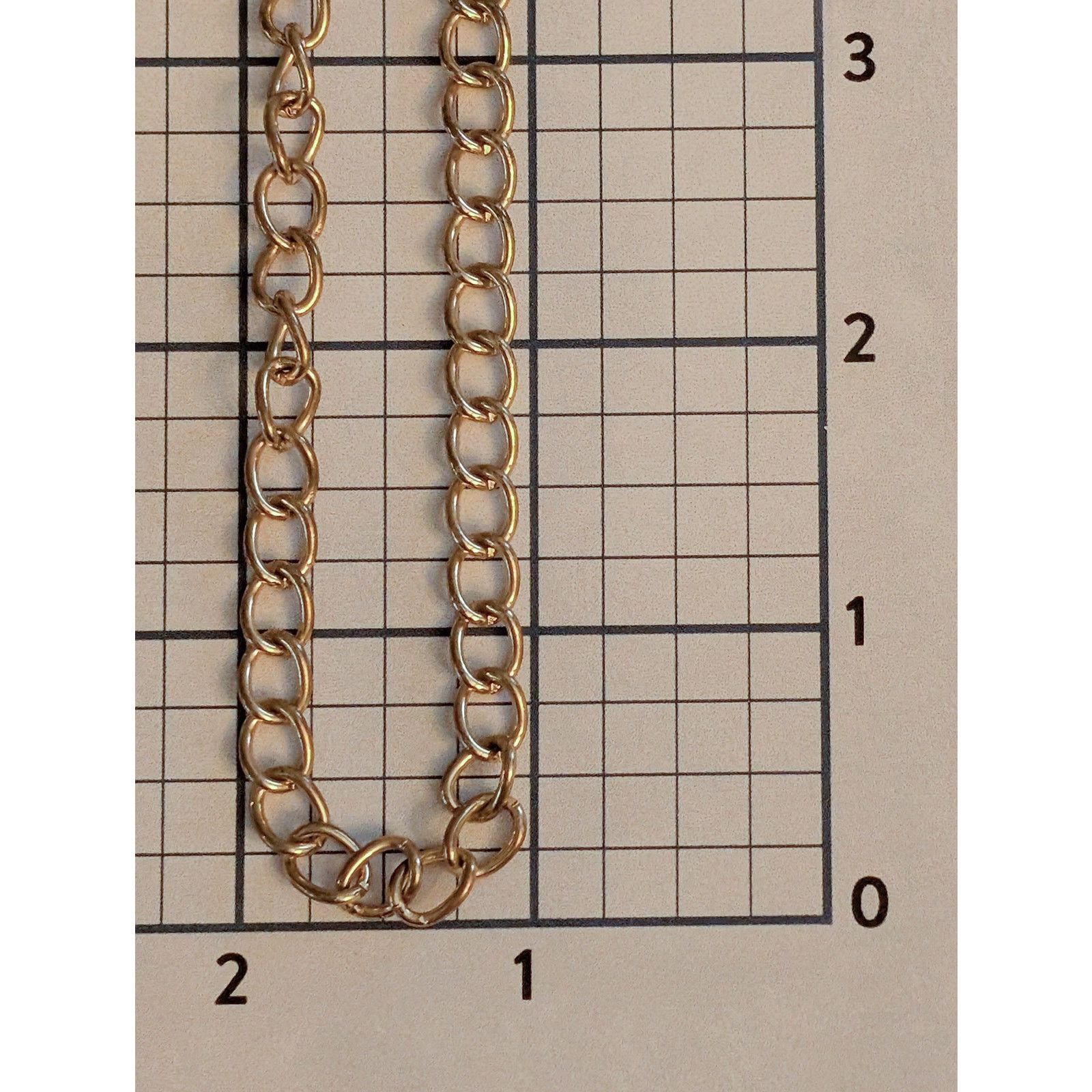 Vintage VTG 1980s 18" Gold-Tone Curb Link Necklace + 2 1/2" Extender Size ONE SIZE - 5 Thumbnail