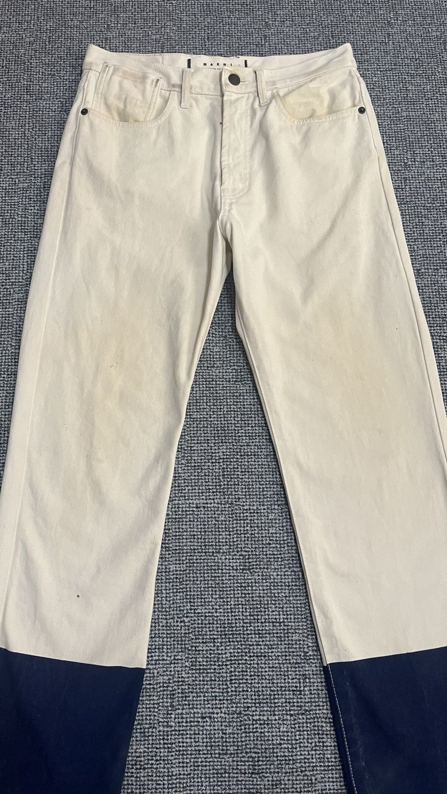 Marni Vintage Marni Denim Two Tone Colour stain jean 29 x 17 Size US 29 - 3 Thumbnail