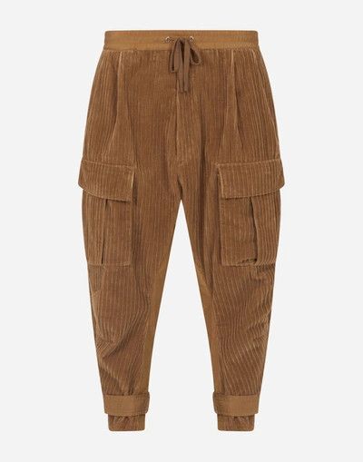 Dolce & Gabbana o1y0125 Cargo Velvet Pant in Brown Size US 30 / EU 46 - 1 Thumbnail