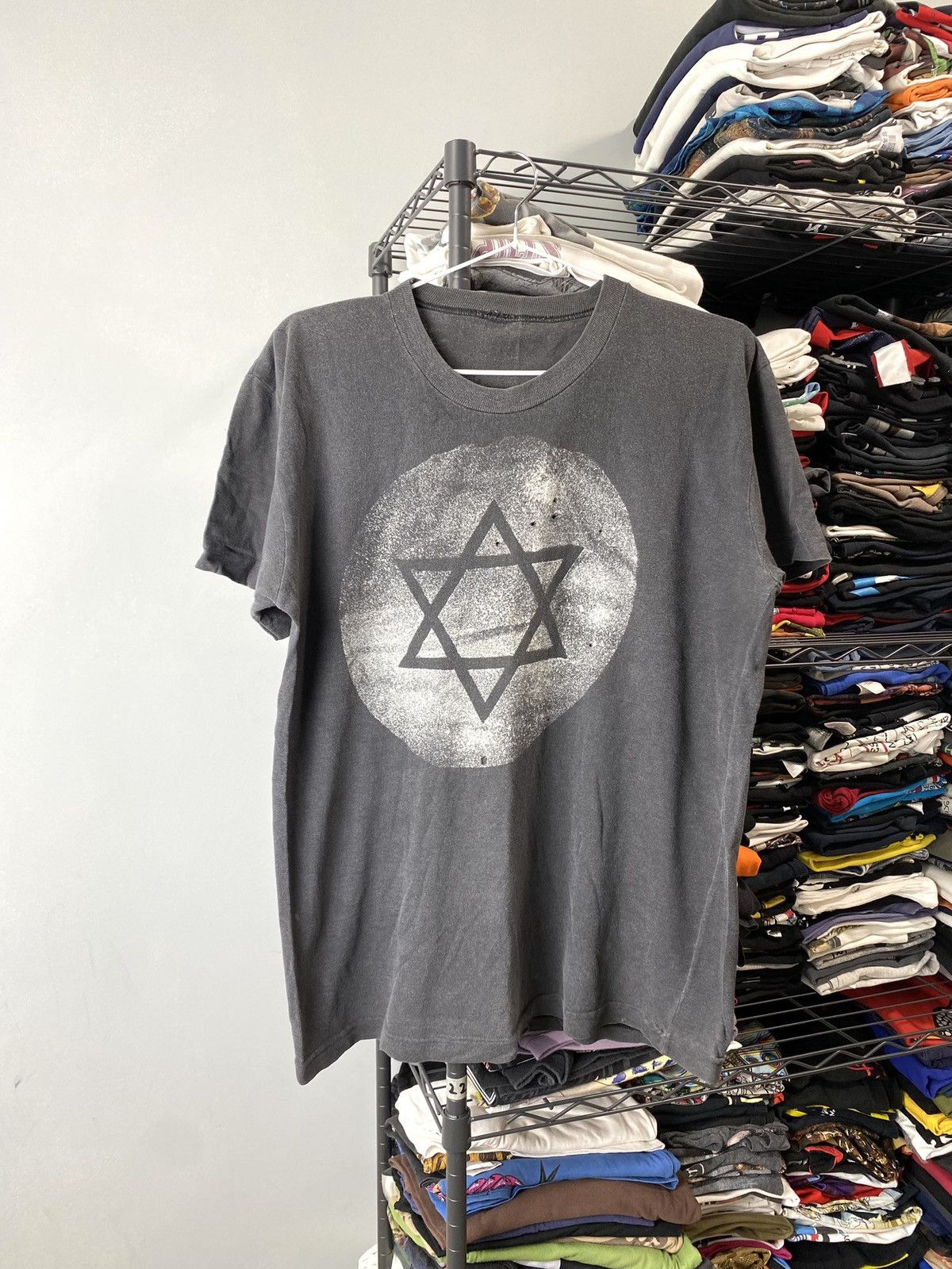 Vintage Vintage 1980’s David Star Symbol T Shirt Bible Size US M / EU 48-50 / 2 - 1 Thumbnail