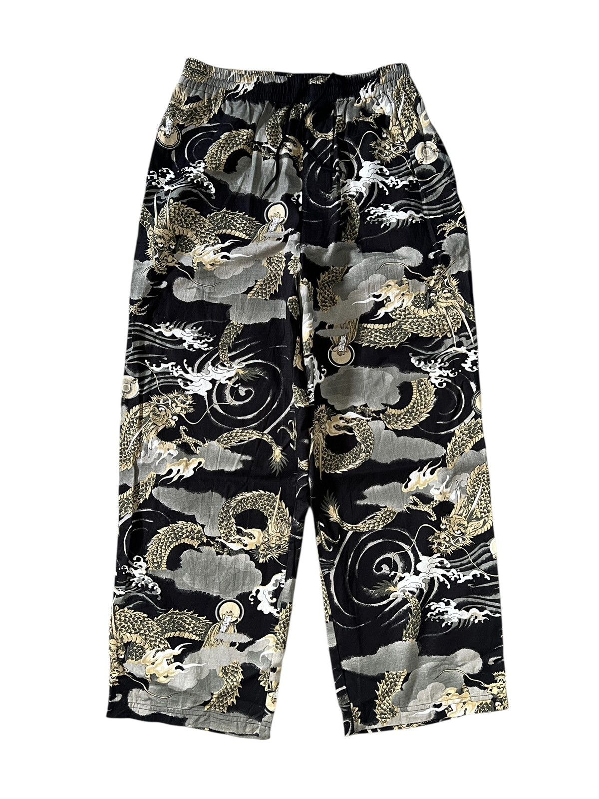 Japanese Brand Dragon Motif Drawstring Pants Size US 30 / EU 46 - 1 Thumbnail