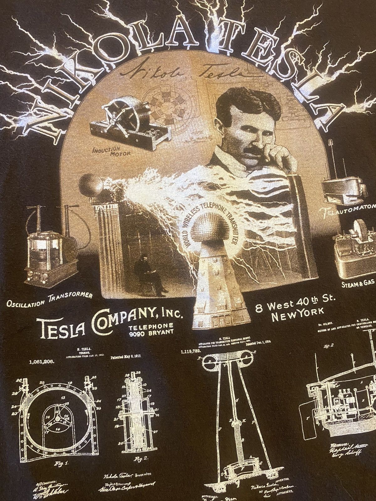 Vintage Vintage (1998) Nikola Tesla Shirt Size US XL / EU 56 / 4 - 3 Thumbnail