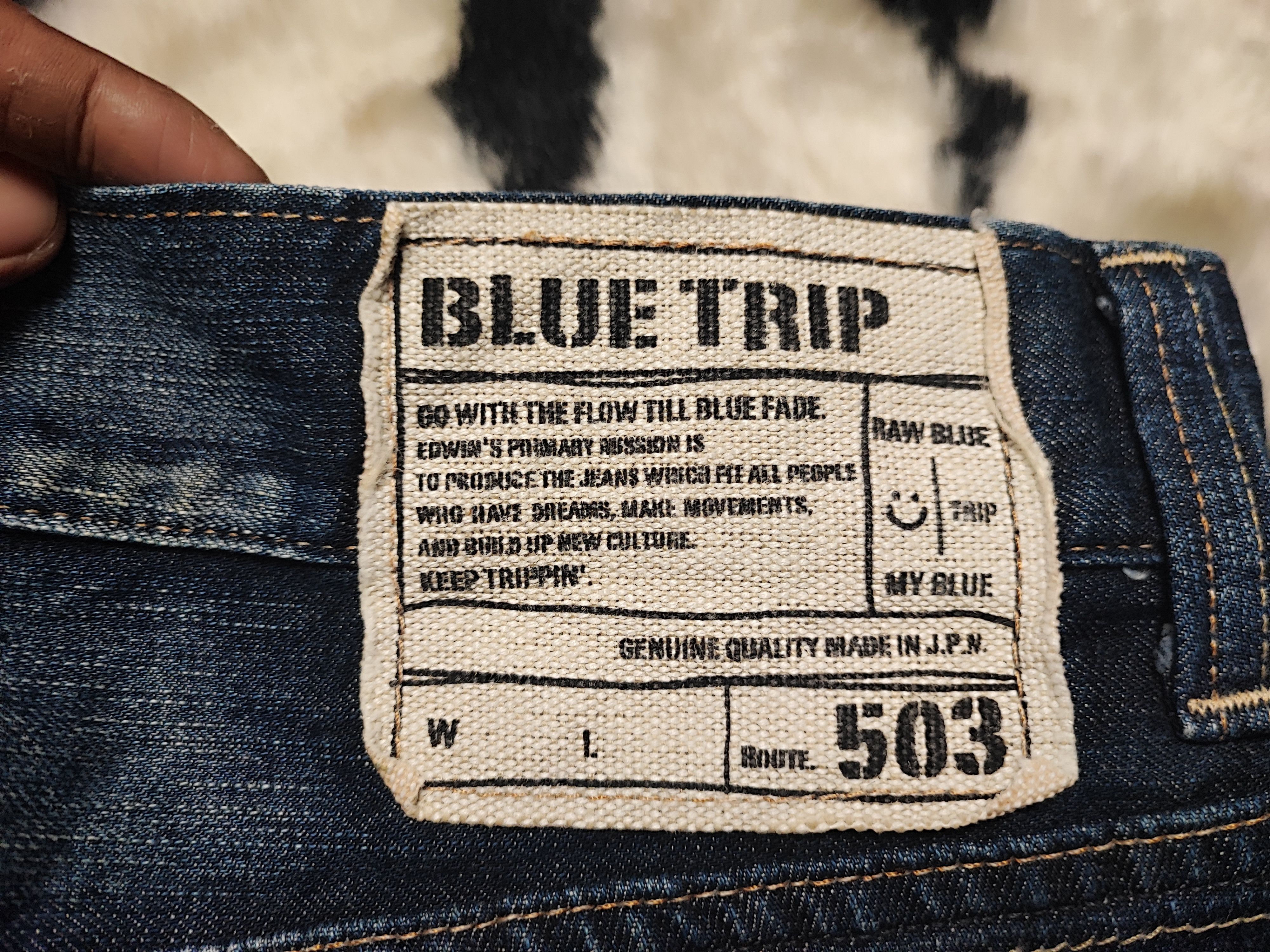 Edwin Edwin 503 Blue Trip Japan Distressed Jeans Size US 32 / EU 48 - 18 Thumbnail