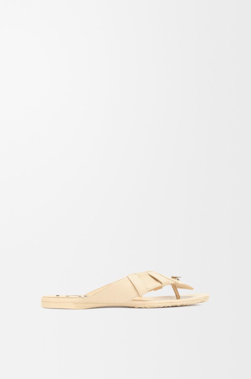 Loewe o1in1g0526 Toy Panta Toe Post Sandals in Oat Milk Size US 7 / IT 37 - 1 Thumbnail
