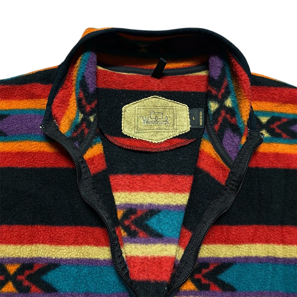 Woolrich Woolen Mills Rare‼️🔥Vintage Fleece Woolrich Half Zipper Nice Stripe Colour Size US L / EU 52-54 / 3 - 4 Thumbnail