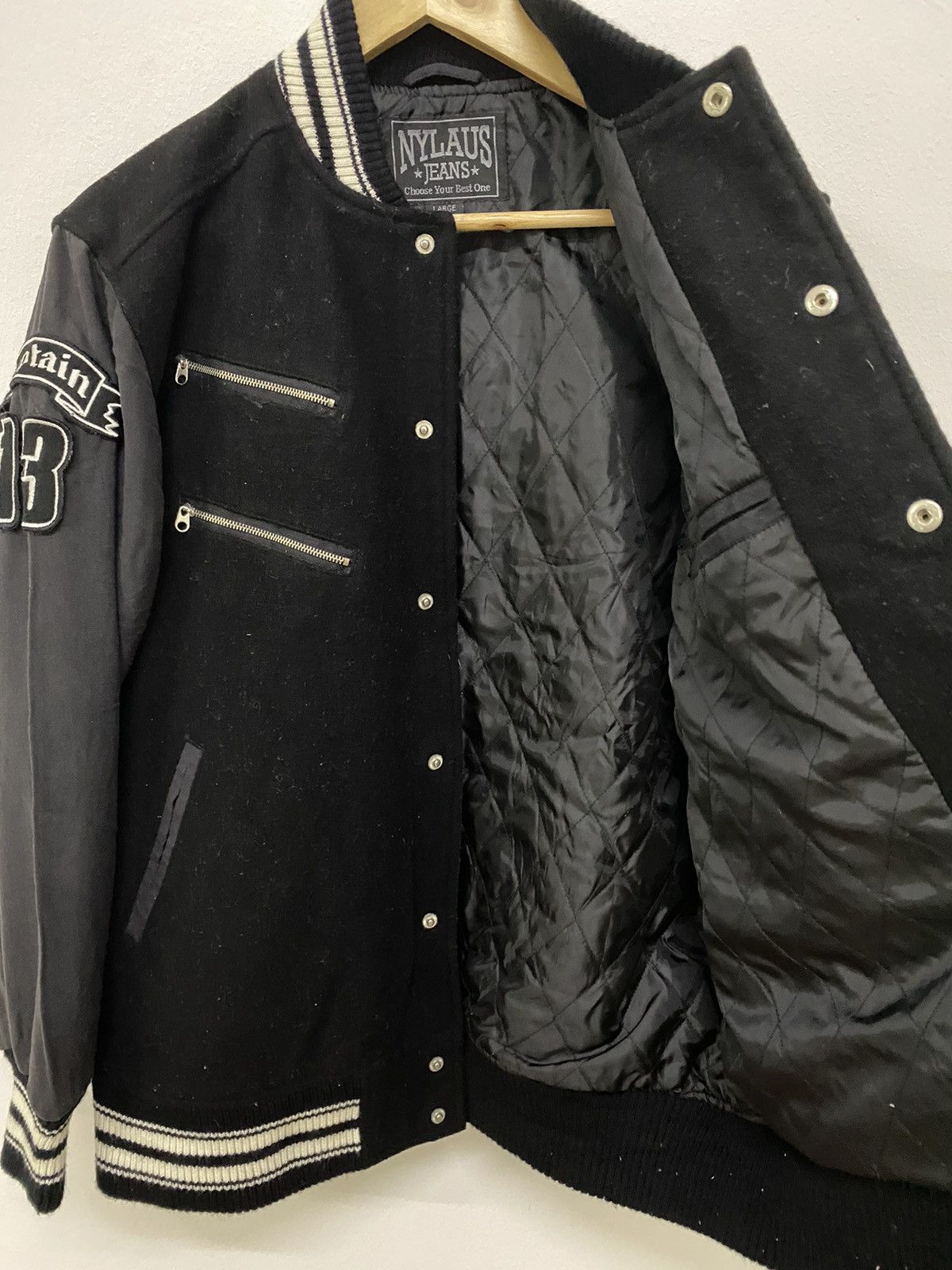 Japanese Brand Nylaus Jeans Jackpot Ghost Rider Varsity Jacket Size US L / EU 52-54 / 3 - 3 Thumbnail
